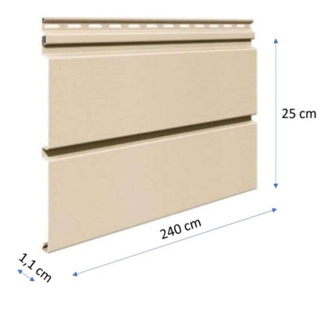 Revestimiento de pared de PVC serie Dumaclin color blanco de 18,5x6x240 cm