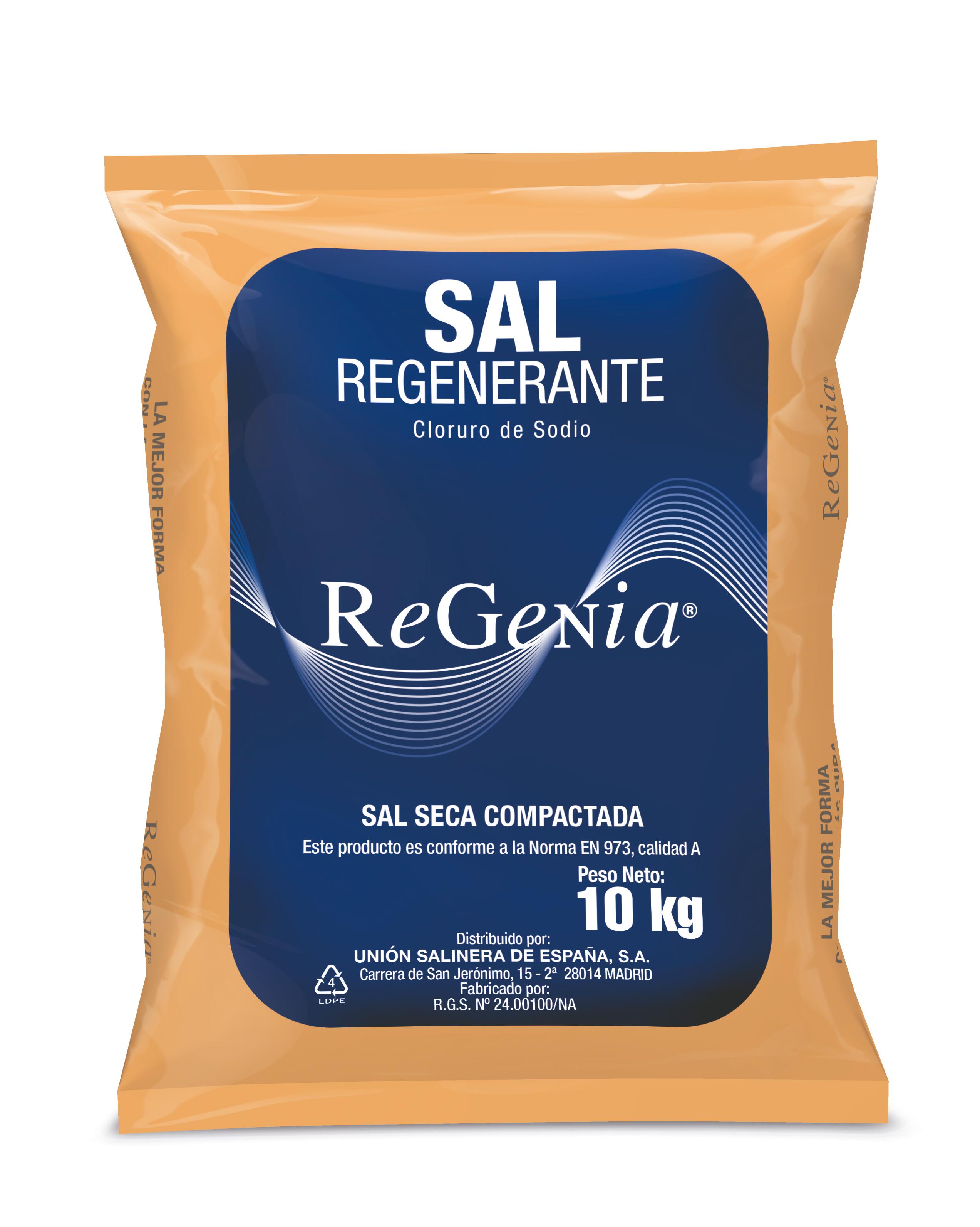Sal regenerante descalcificador vacuum Regenia 25Kg ·