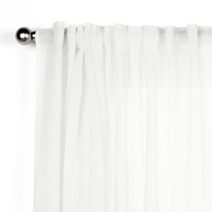 Visillo cinta y trabilla Abby INSPIRE liso blanco de 300x280cm