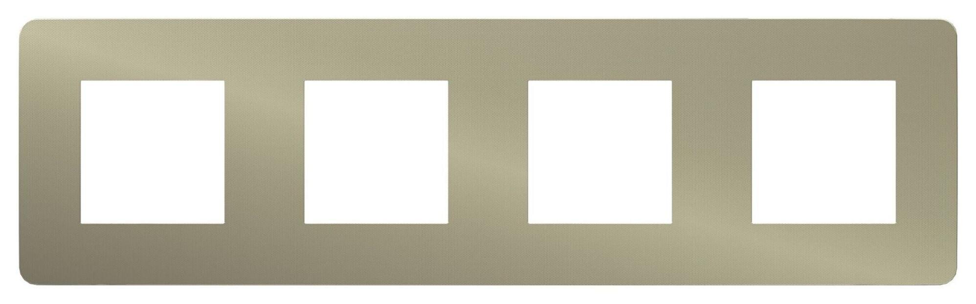 Marco cuadruple studio metal bronce bl