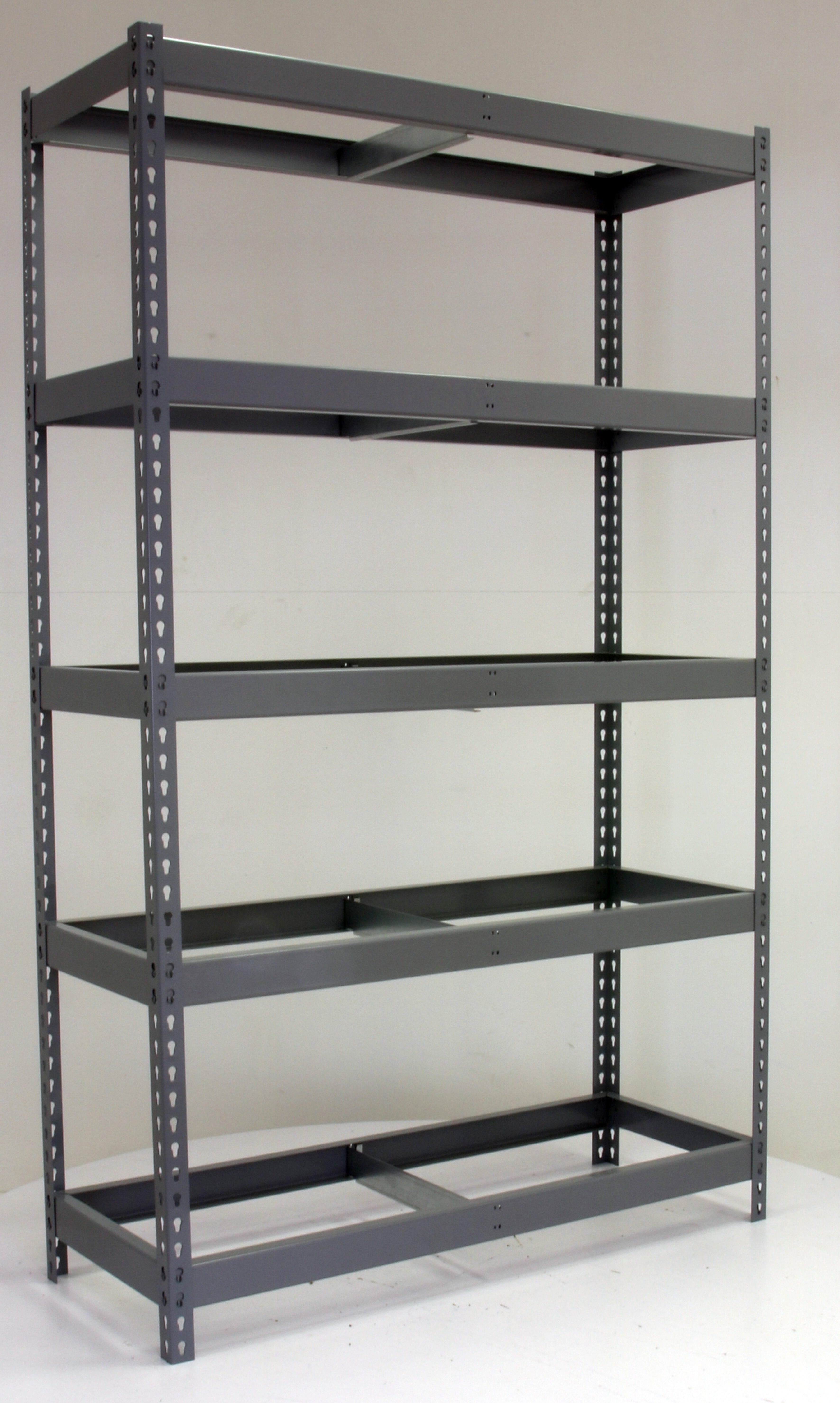 Estantería metálica en kit de acero de 45x150 cm y carga max. 600 kg por balda