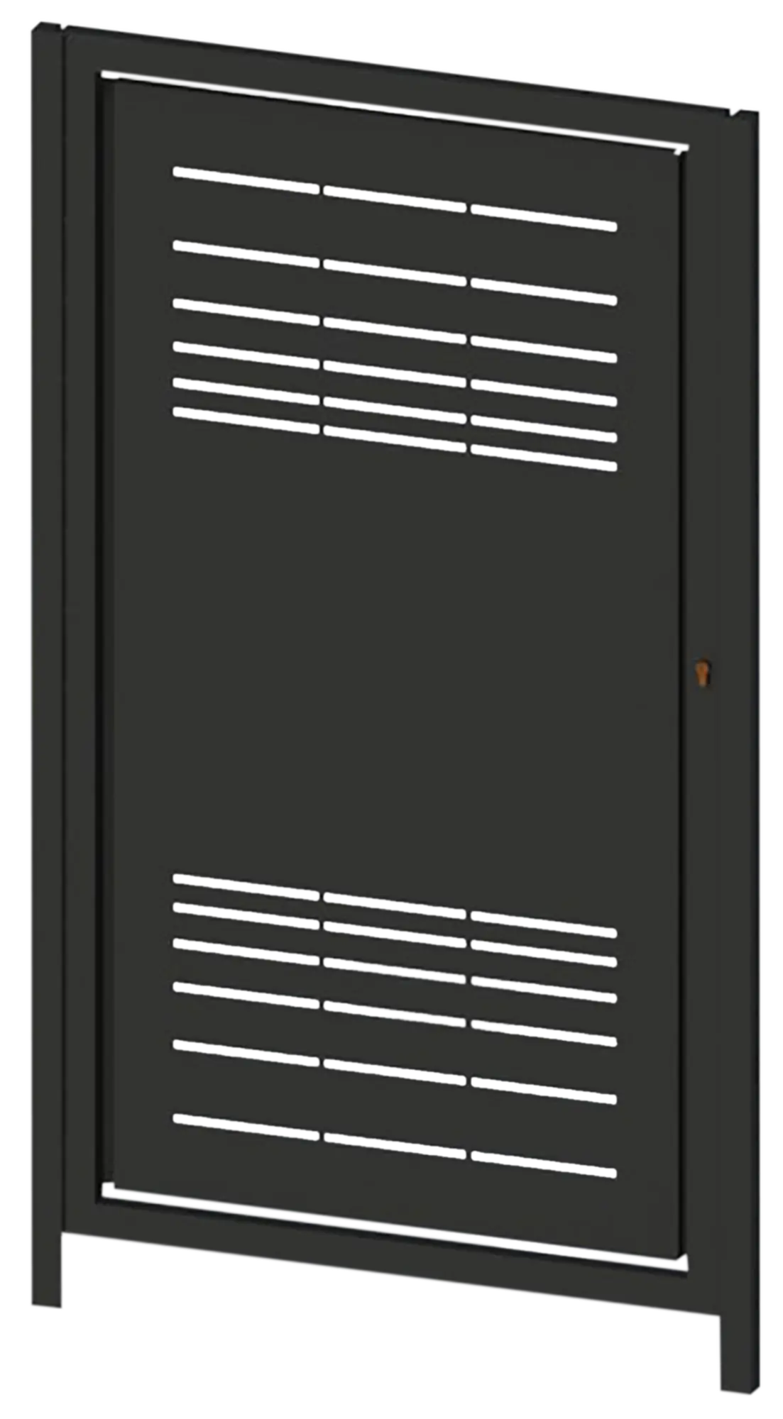 Puerta peatonal doorself parallels de acero negro 100x150 cm