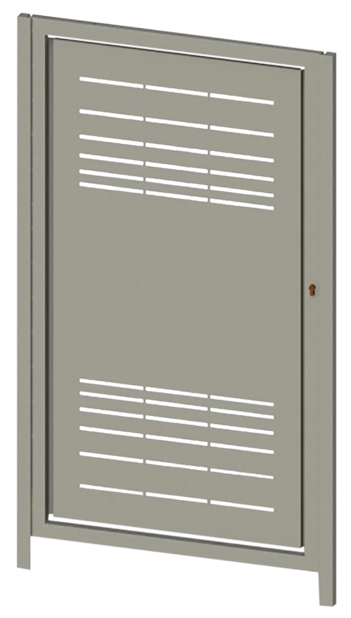 Puerta peatonal doorself parallels de acero blanco 100x150 cm