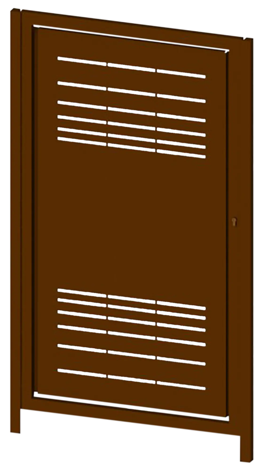 Puerta peatonal doorself parallels de acero óxido 100x150 cm