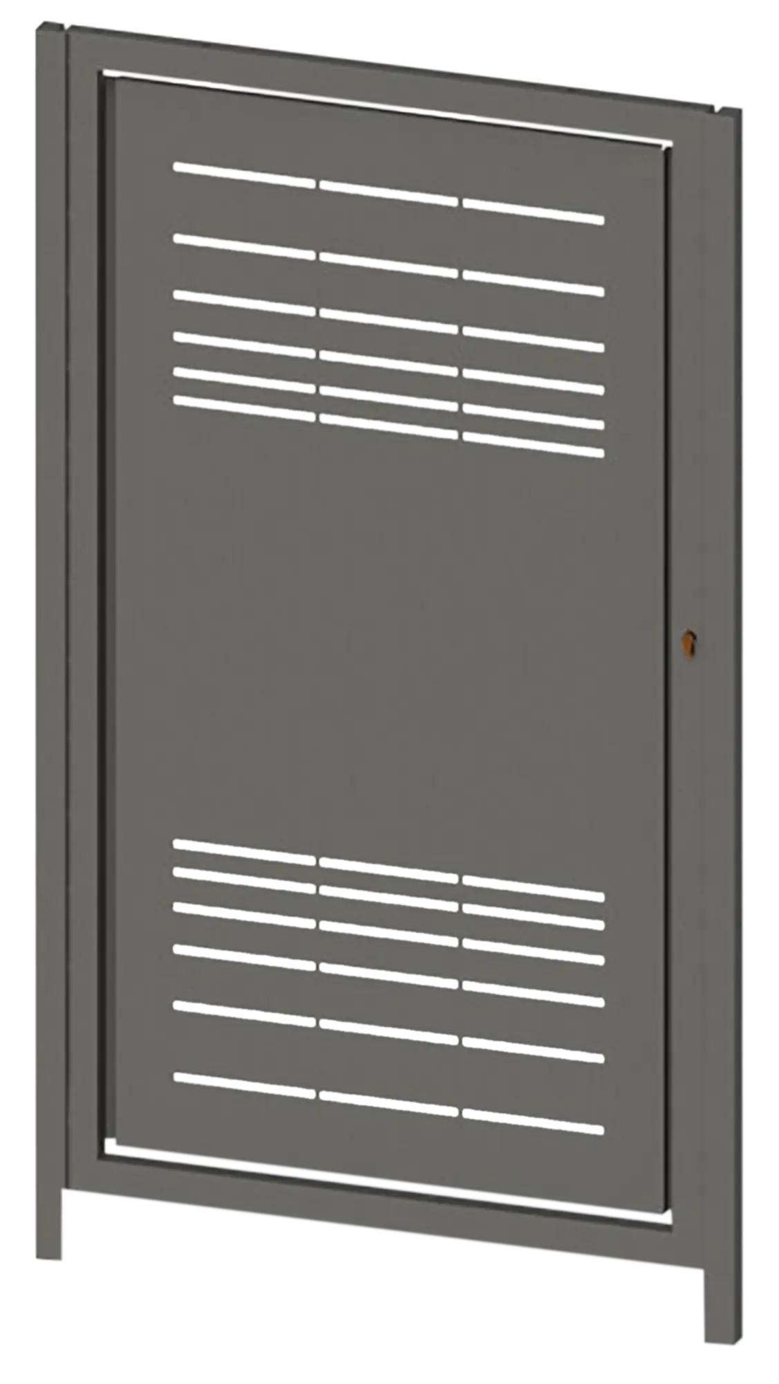 Puerta peatonal doorself parallels de acero gris forja 100x150 cm