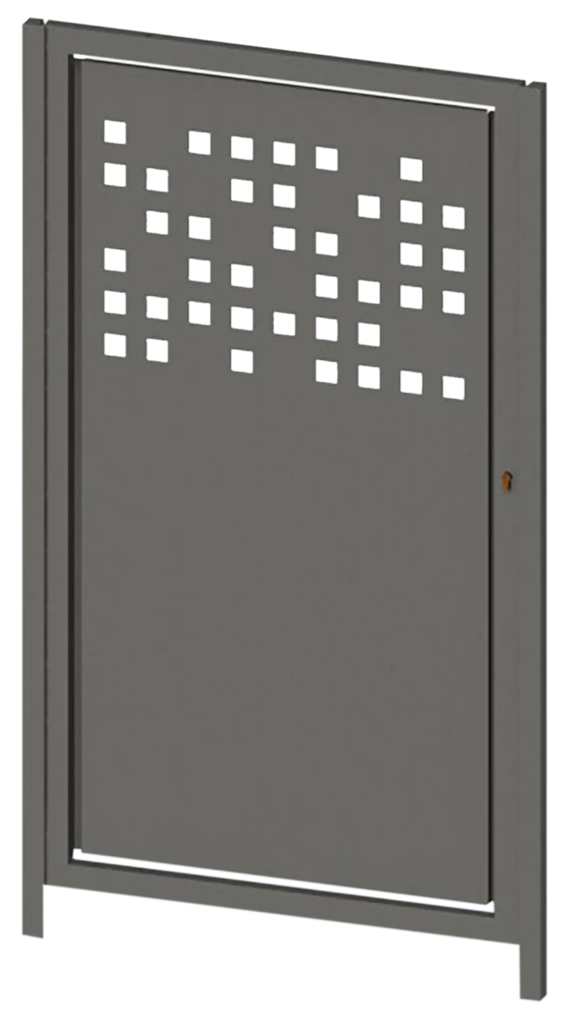 Puerta peatonal doorself tetris up de acero gris forja 100x150 cm