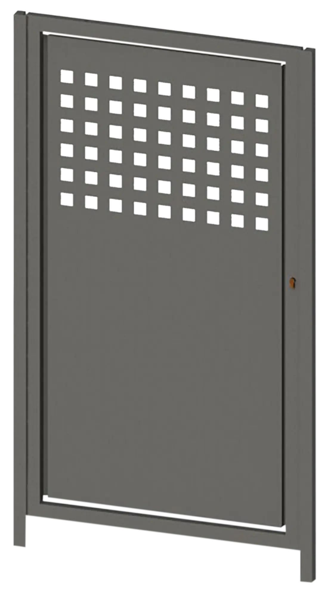 Puerta peatonal doorself square up de acero gris forja 100x150 cm