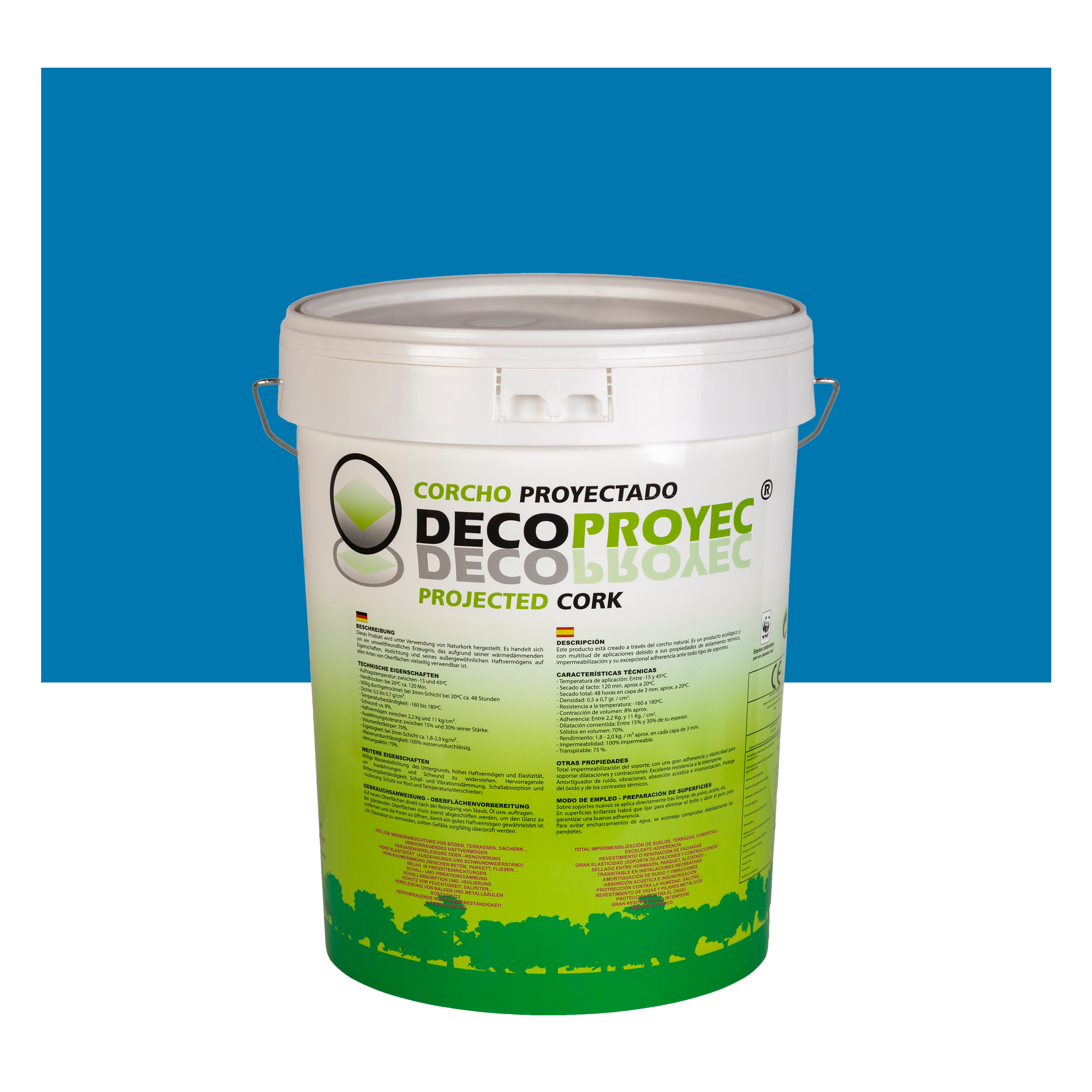 Corcho proyectado decoproyec 12kg azul