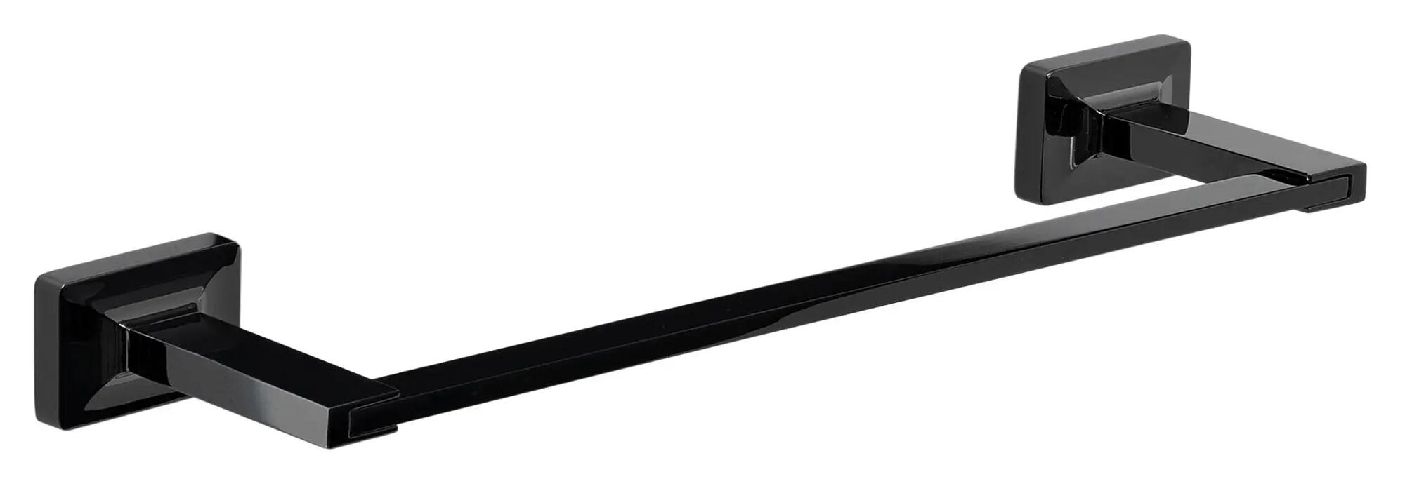 Toallero pared gran torino negro brillante 35.6x3.5 cm