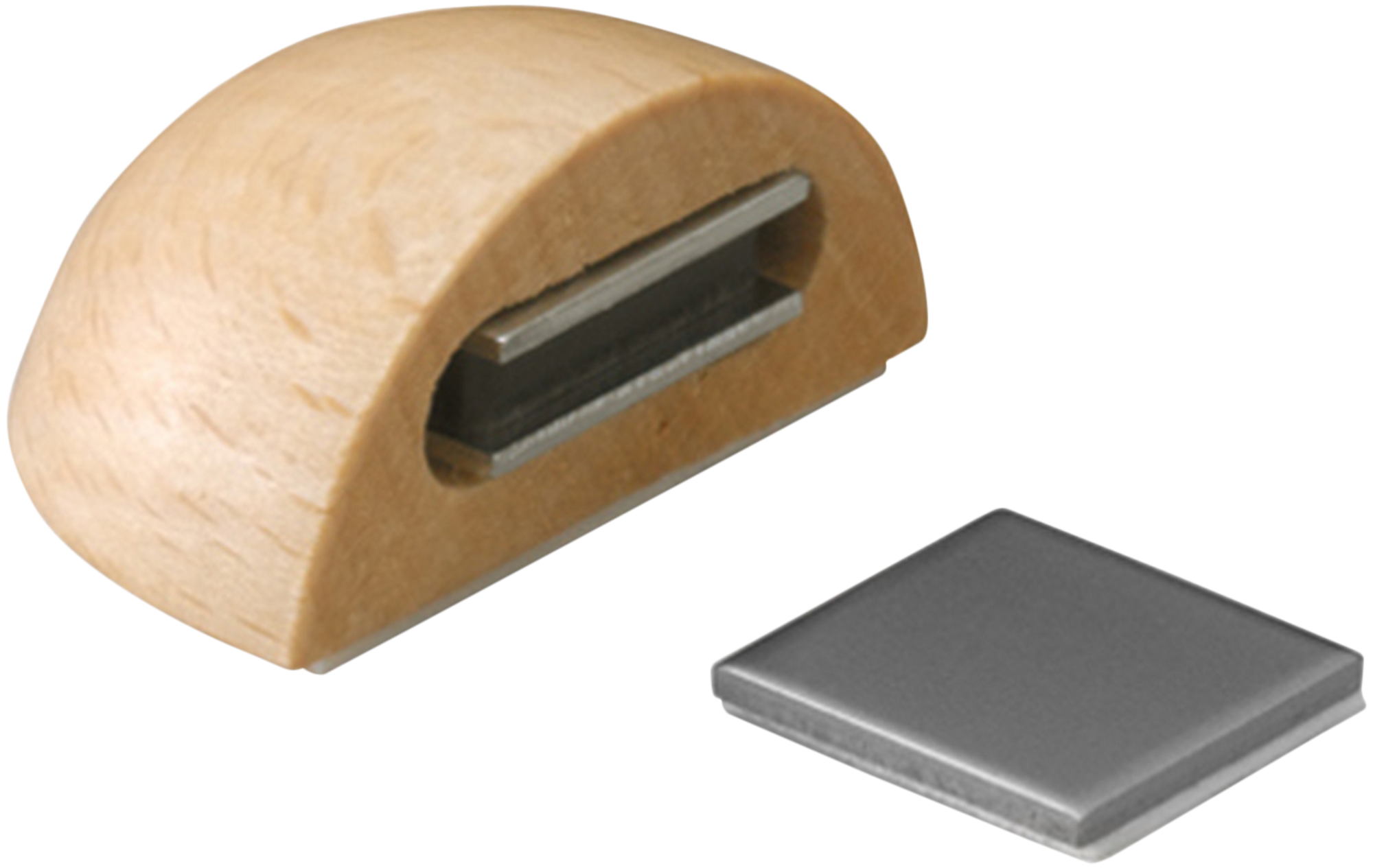 tope de puerta magnético con adhesivo inofix haya madera, d.x l. x h.3.1 cm