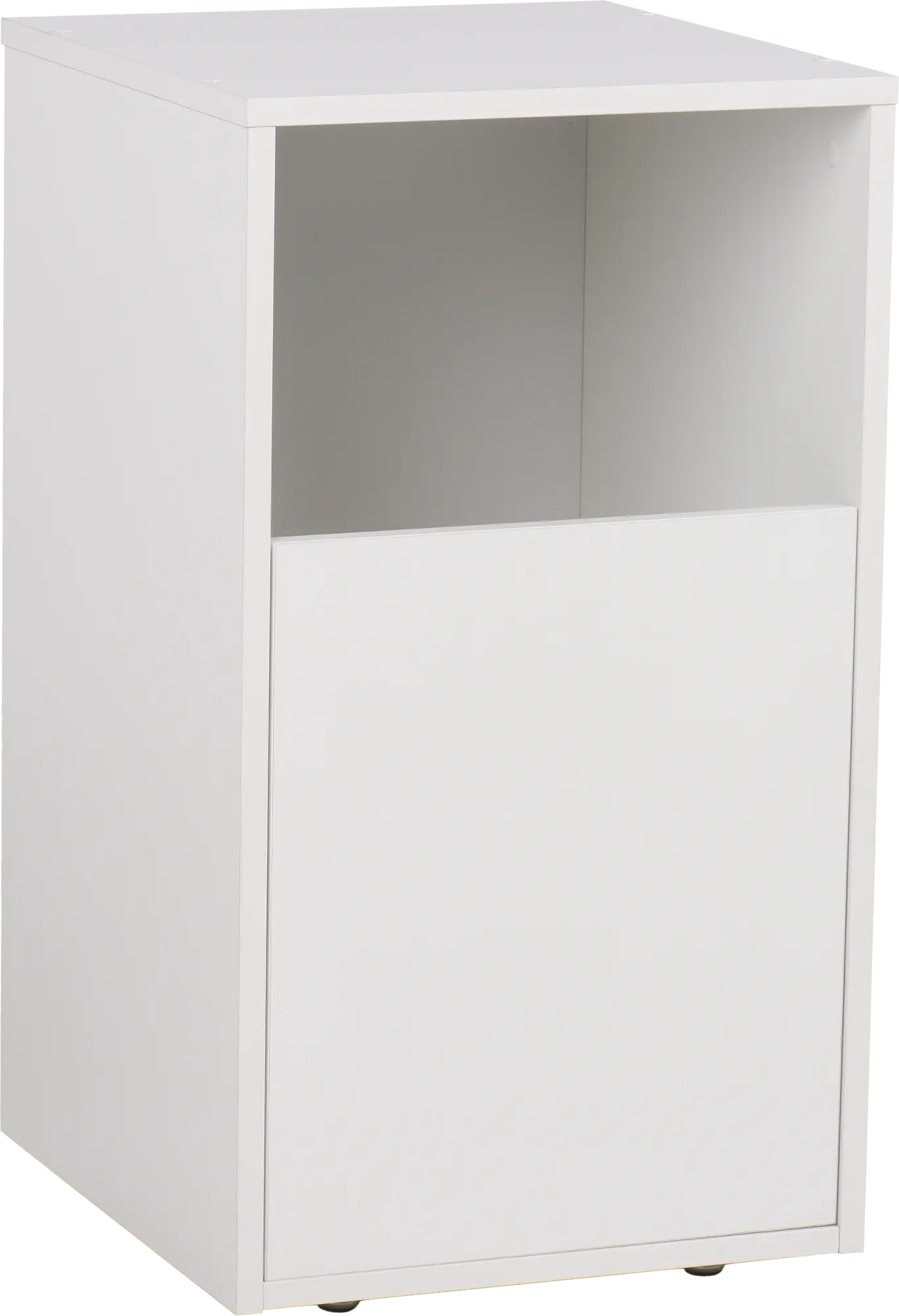 Armario bajo ropa sucia, puerta color blanco de 70x40x42 cm con 1 puerta