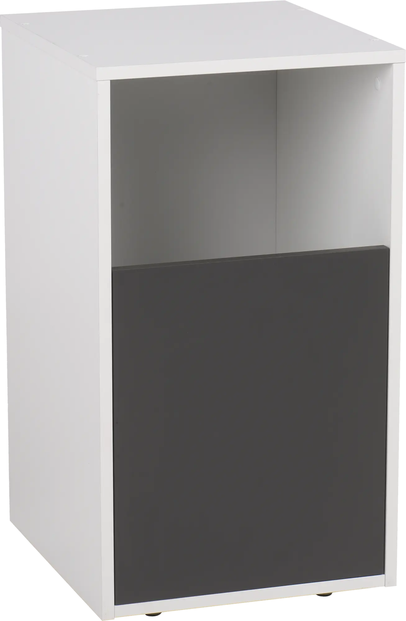 Armario bajo ropa sucia, puerta color grafito de 70x40x42 cm con 1 puertas.