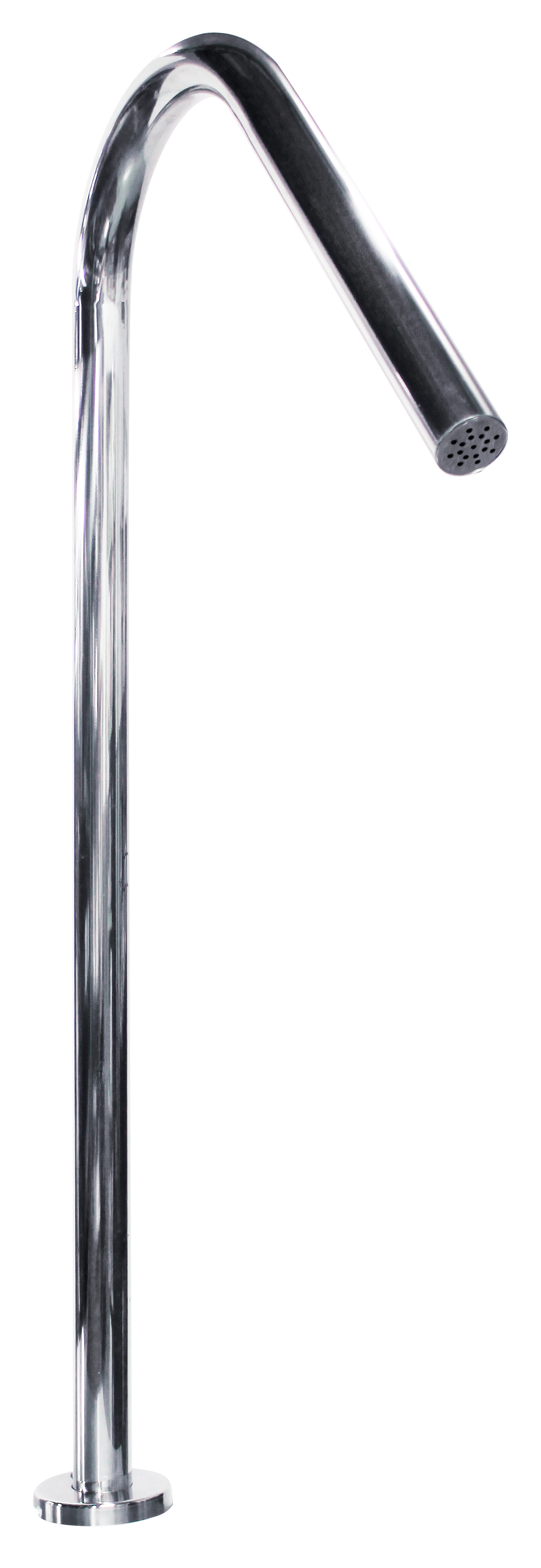 Cañón de acero inoxidable con boca de 4.3 cm altura de 100 cm caudal 10000 l