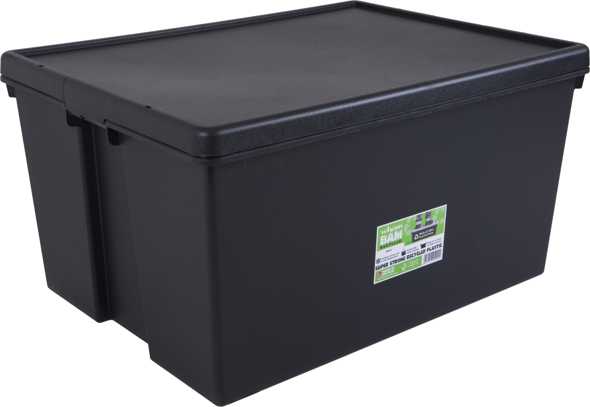 Desear fusible Hospitalidad Caja BAMBOX reciclada negro de 42x59x80 cm 150L | Leroy Merlin