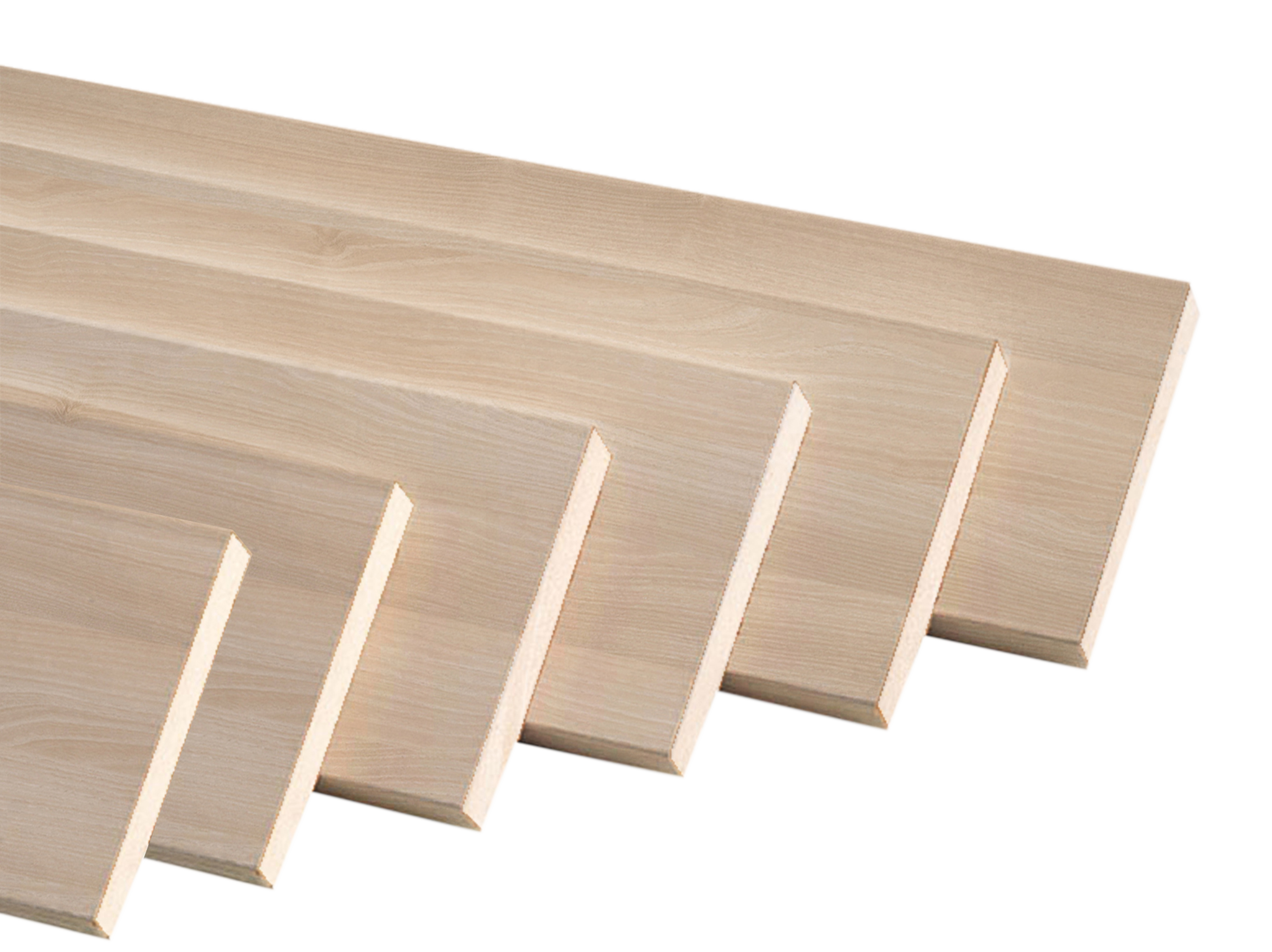 Kit de 6 jamba plana mdf acacia 90 x 10 mm de la marca Sin marca
