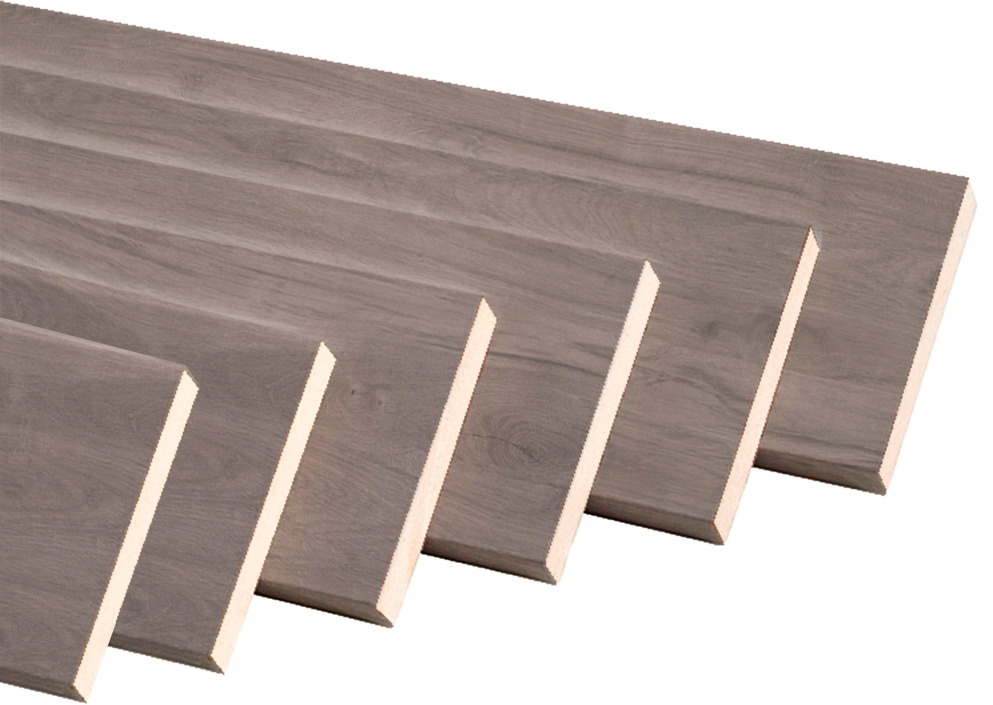 Kit 6 jambas plana mdf roble gris 90 x 10 mm