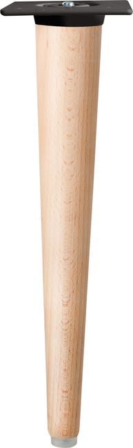 Pata fija de madera para mueble 30 cm