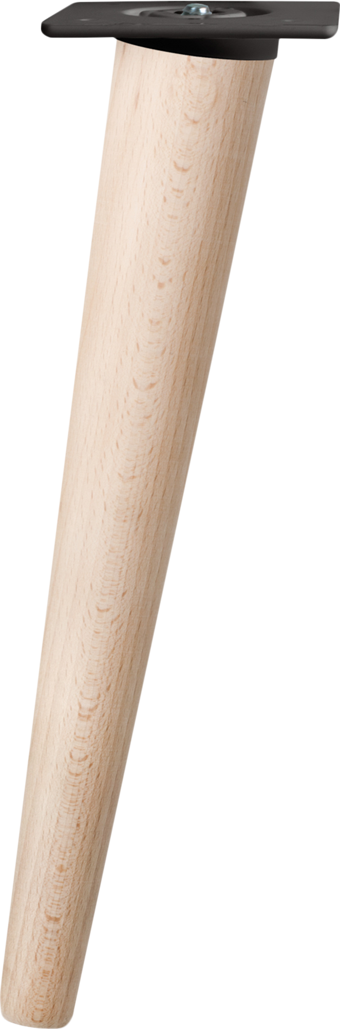 Pata fija inclinada de madera para mueble 30 cm