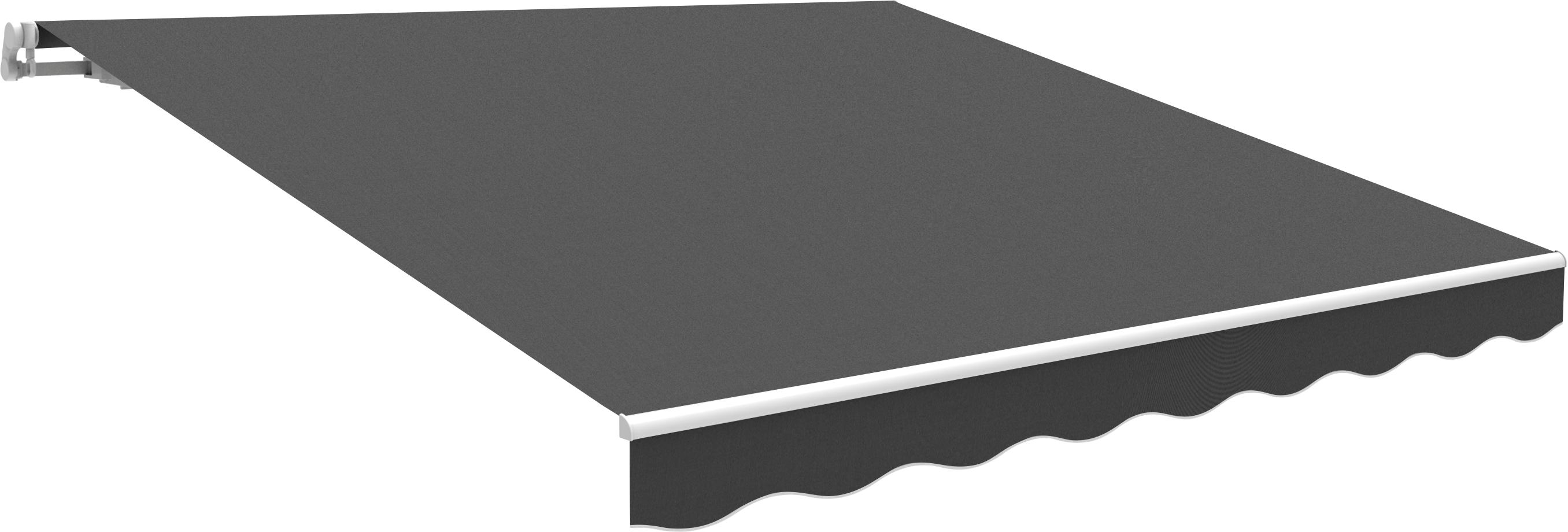 Toldo en kit kronos essencial manual blanco con tela gris 3x2,5 m