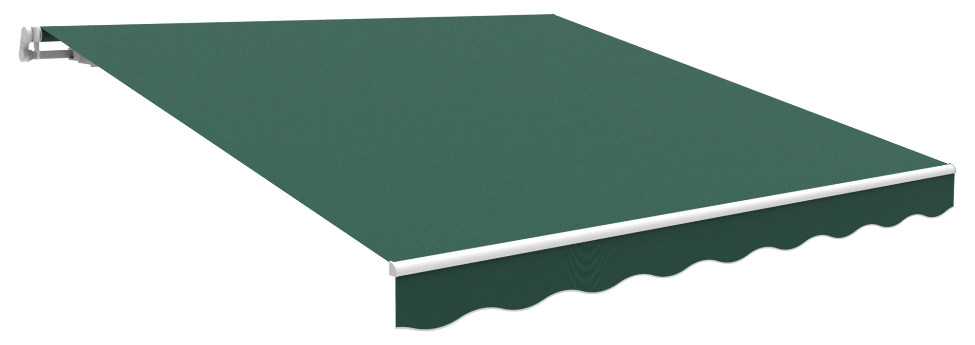 Toldo en kit kronos essencial manual blanco con tela verde 3x2,5 m