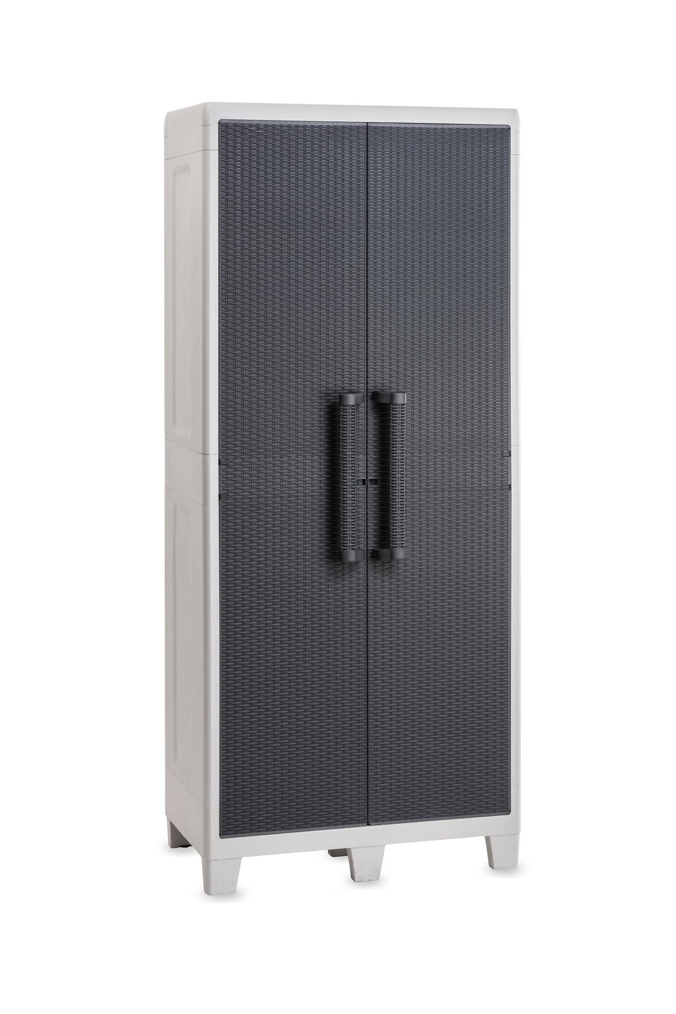 Armario alto santorini xl 78x182x49 cm para uso interior/exterior antracita de la marca Sin marca