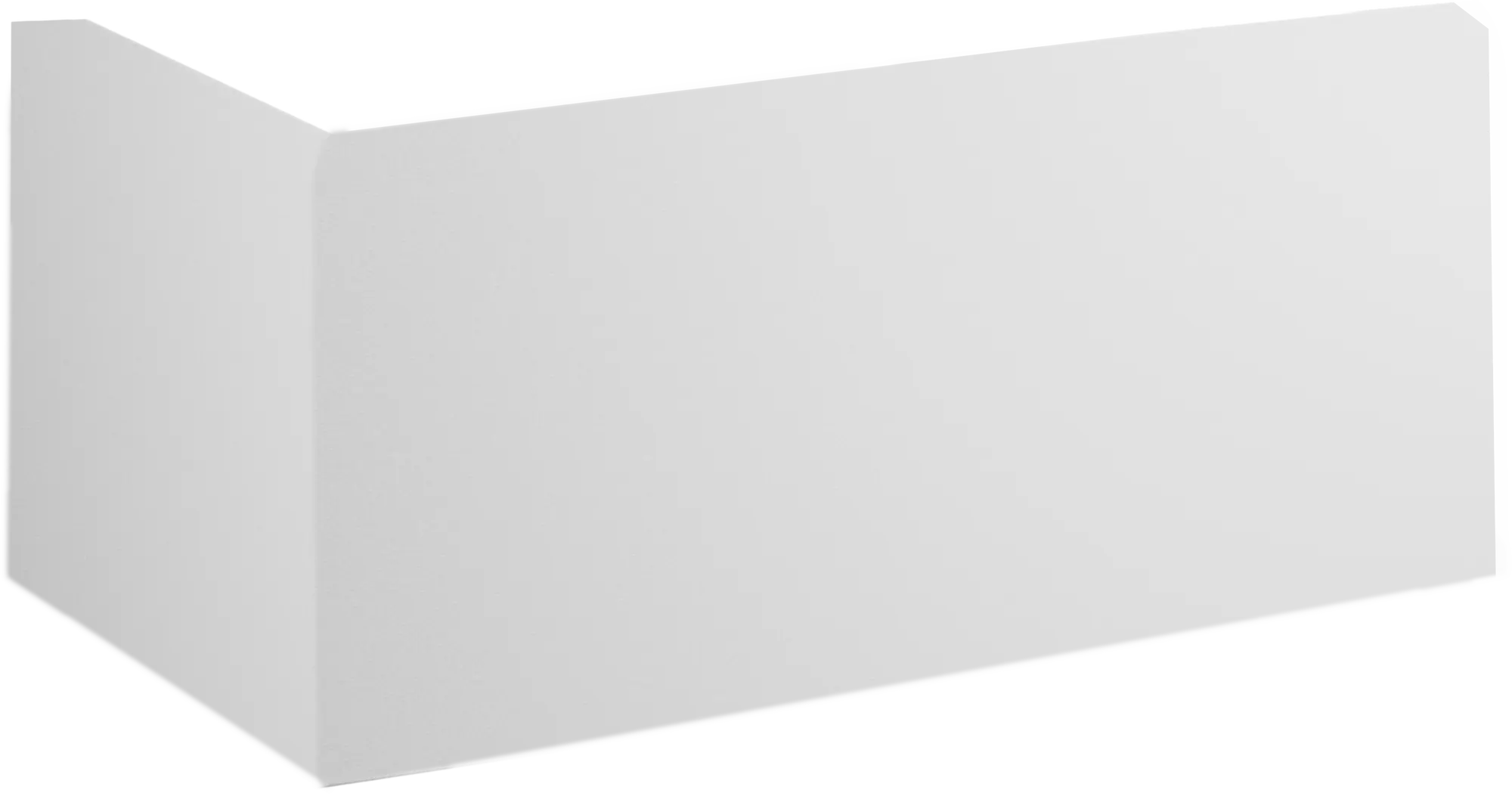 Rodapié liso con pasacable de mdf revestido papel blanco de 2.25 m de longitud