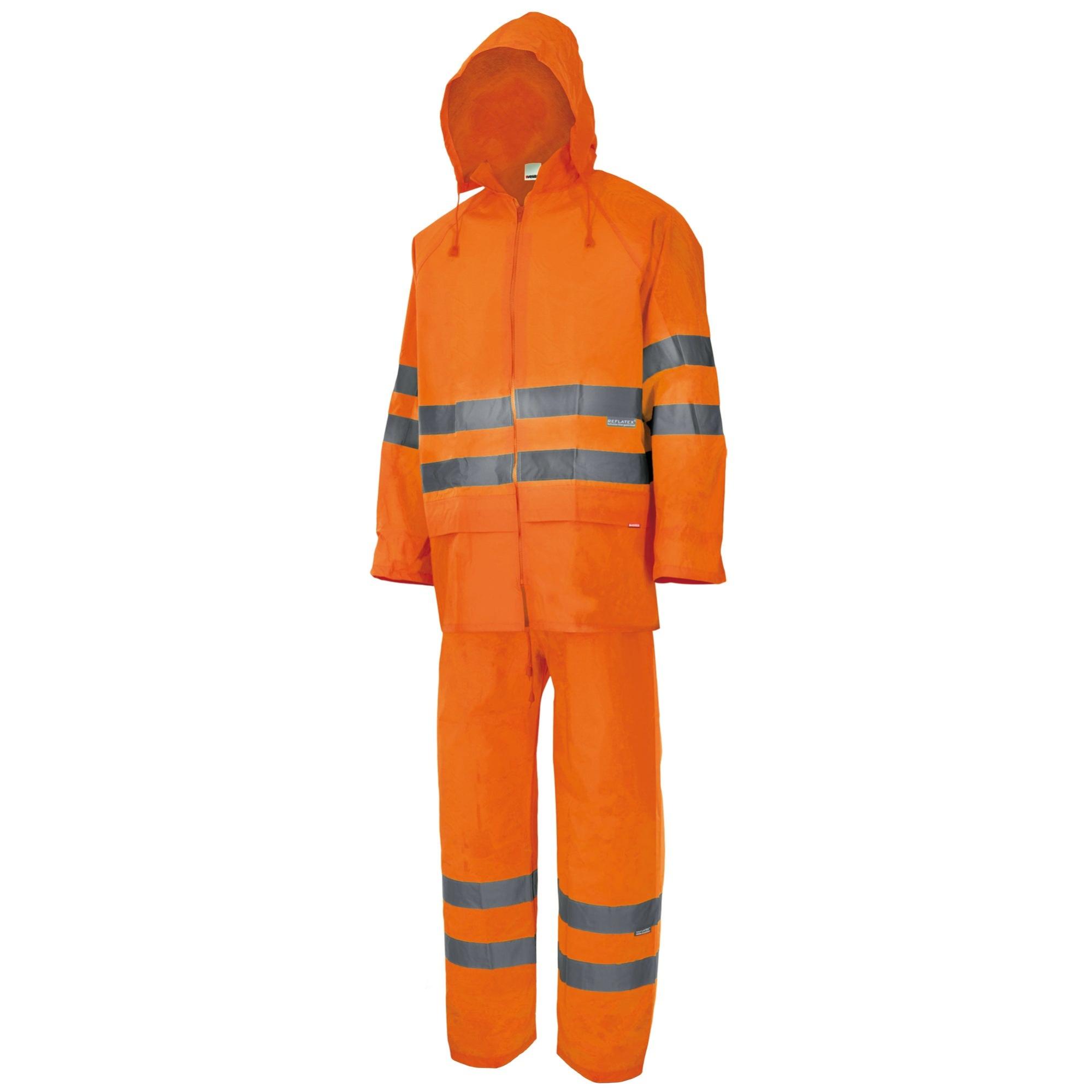 Traje de lluvia alta visibilidad naranja fluor tl