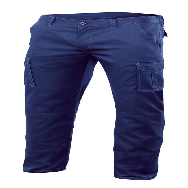 chico Agencia de viajes dividendo Pantalon de trabajo multibolsillo stretch azulina T48 | Leroy Merlin