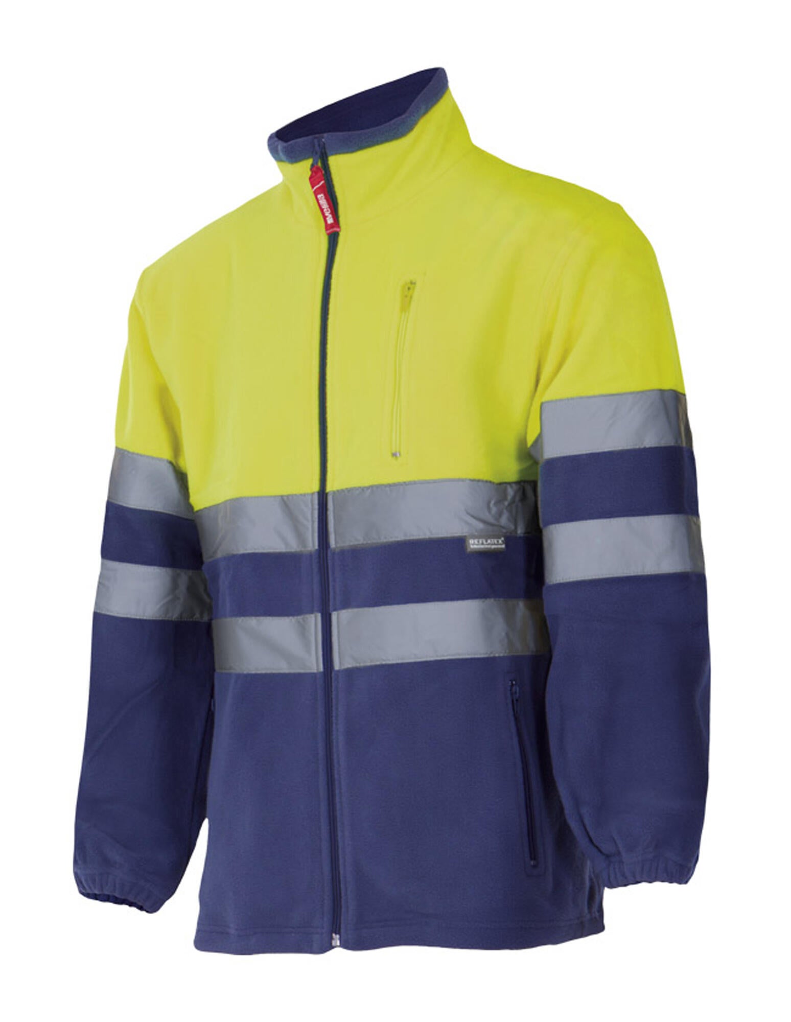 Chaqueta polar bicolor a/visib a.fluor/azulina xl
