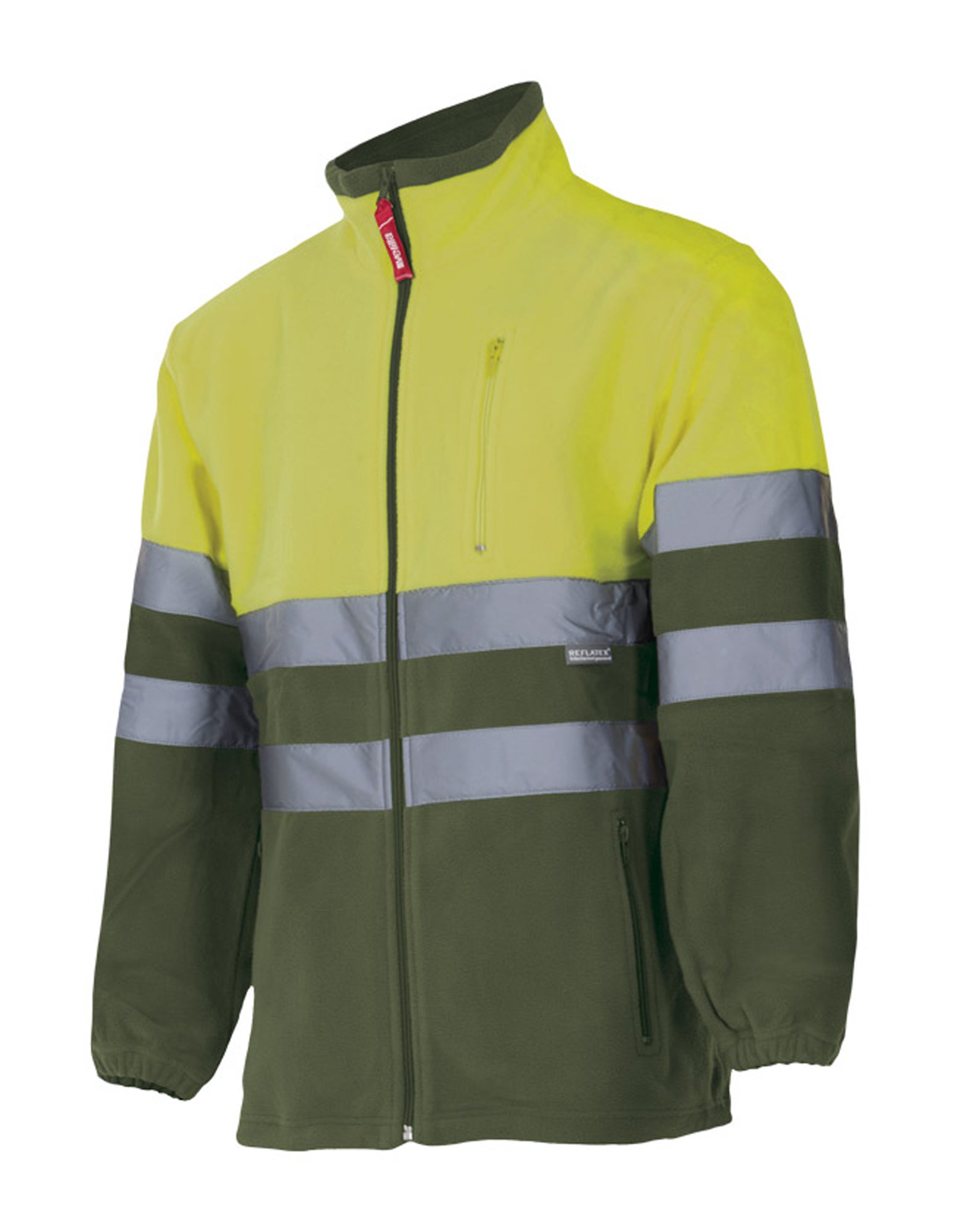 Chaqueta polar bicolor a/visib a.fluor/v.caza m