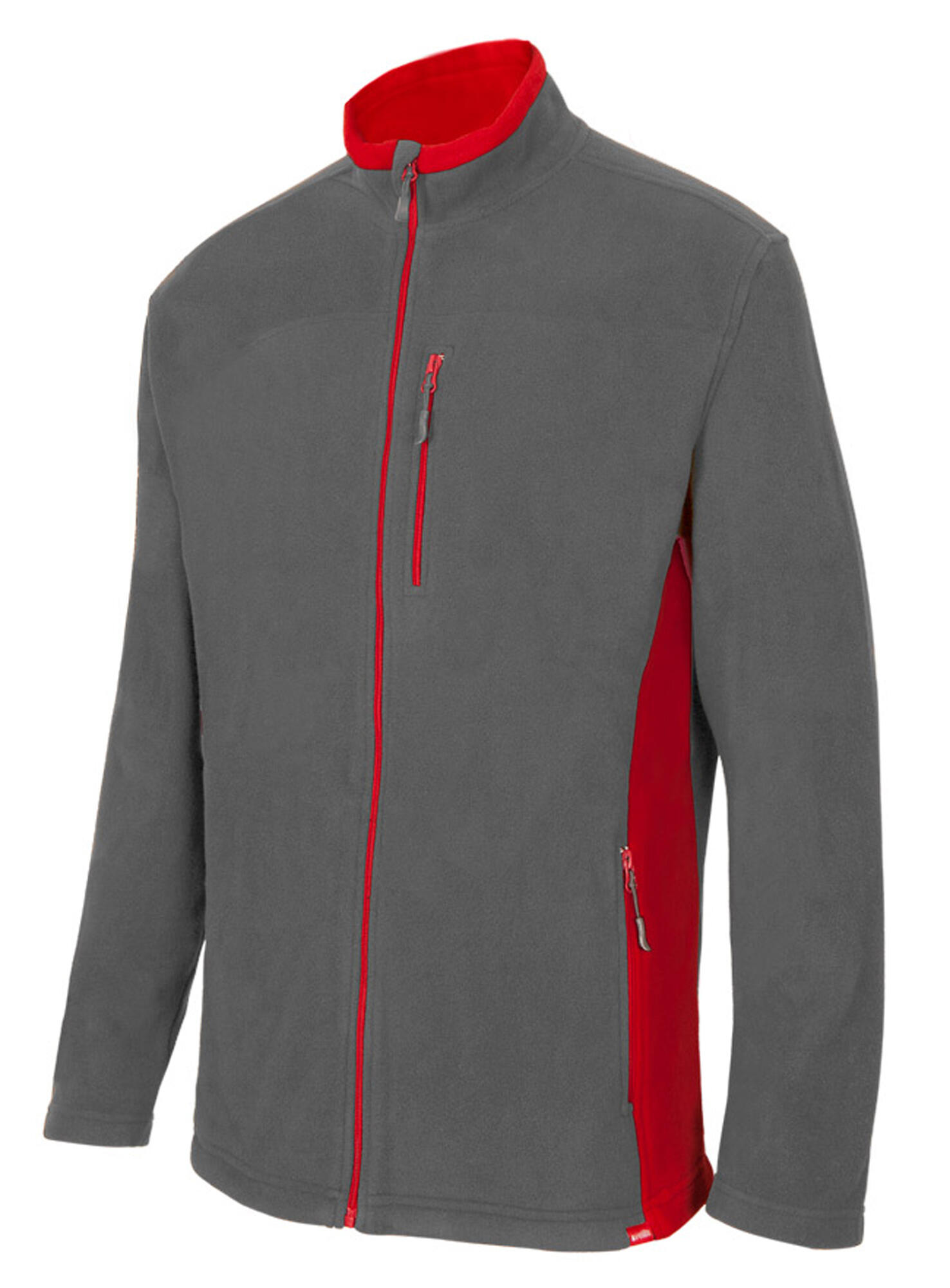 Chaqueta polar bicolor gris/rojo xxl