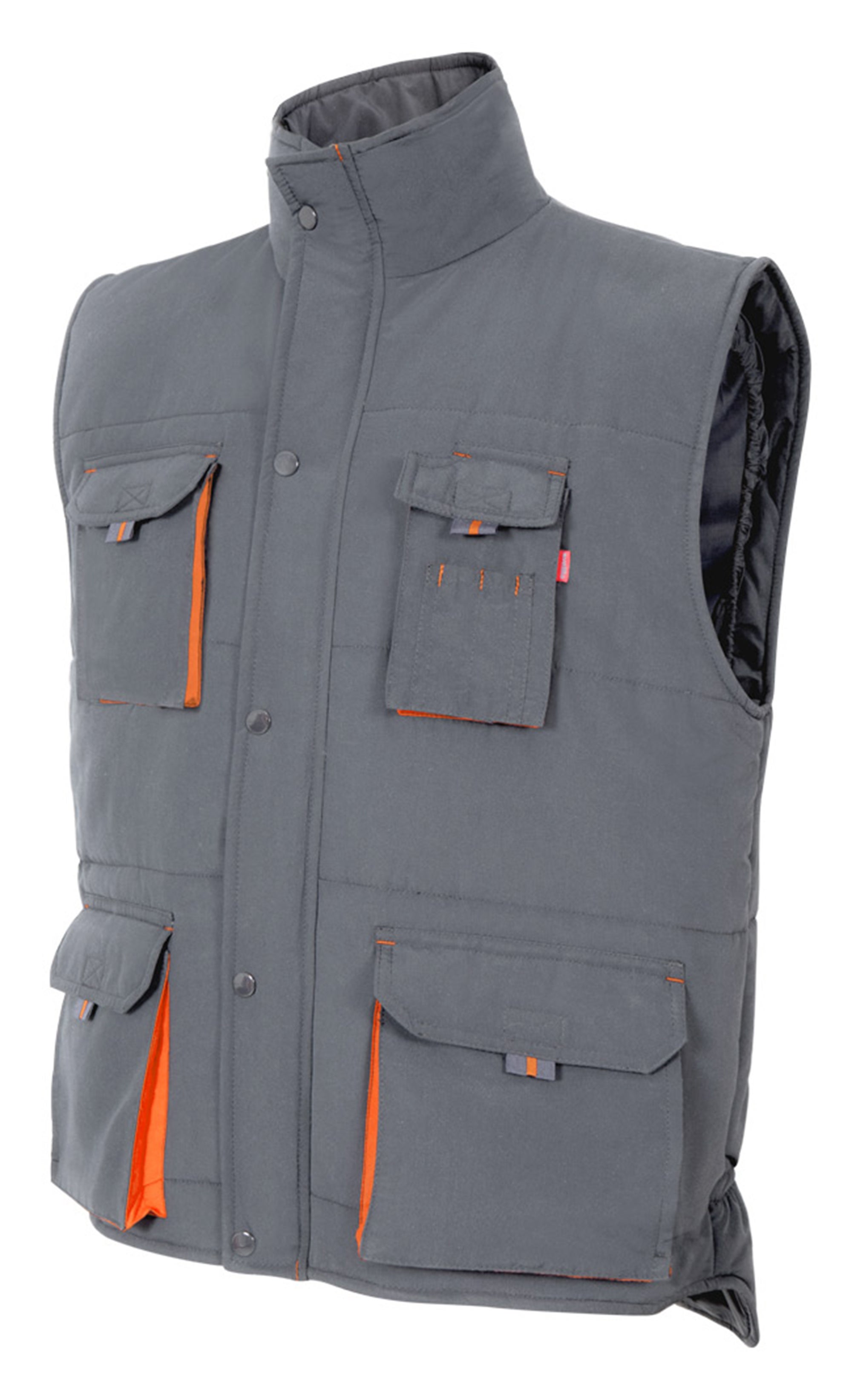 Chaleco acolchado bicolor velilla - gris/naranja - s