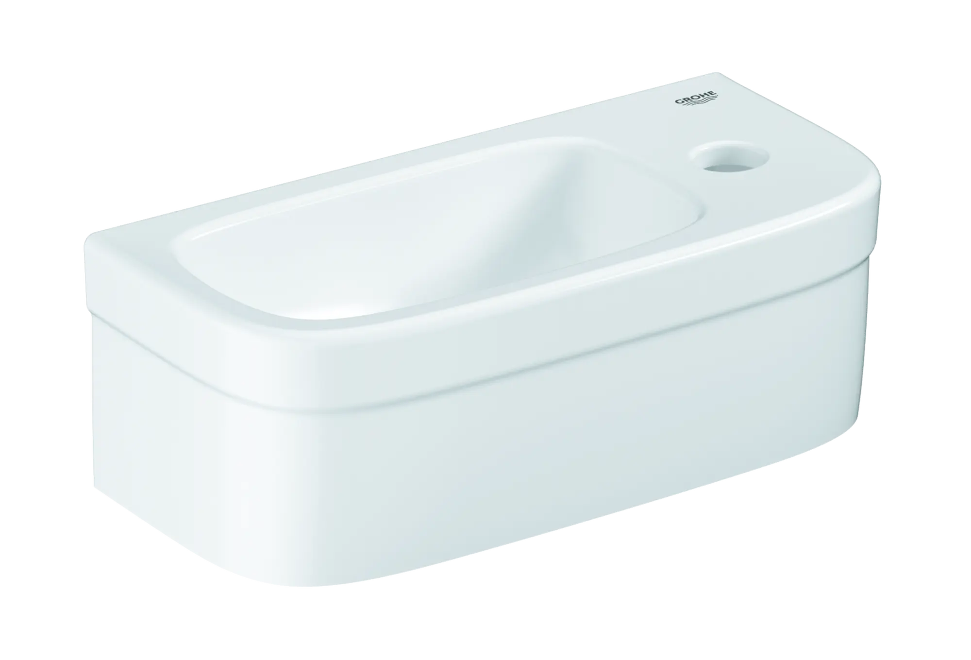 Lavabo baño euro ceramic blanco 37 x14 x18 cm