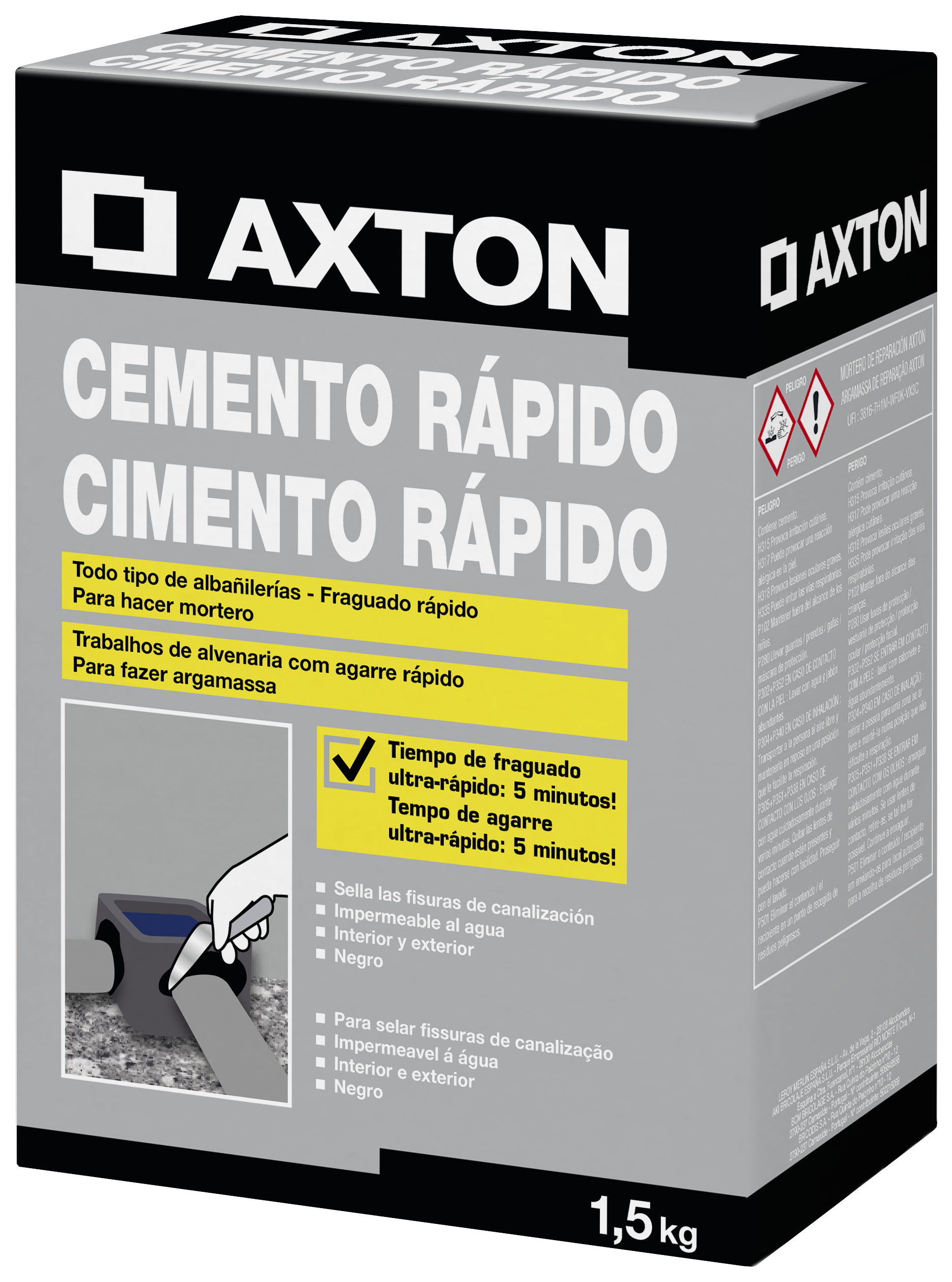 Cemento rápido AXTON 1.5kg