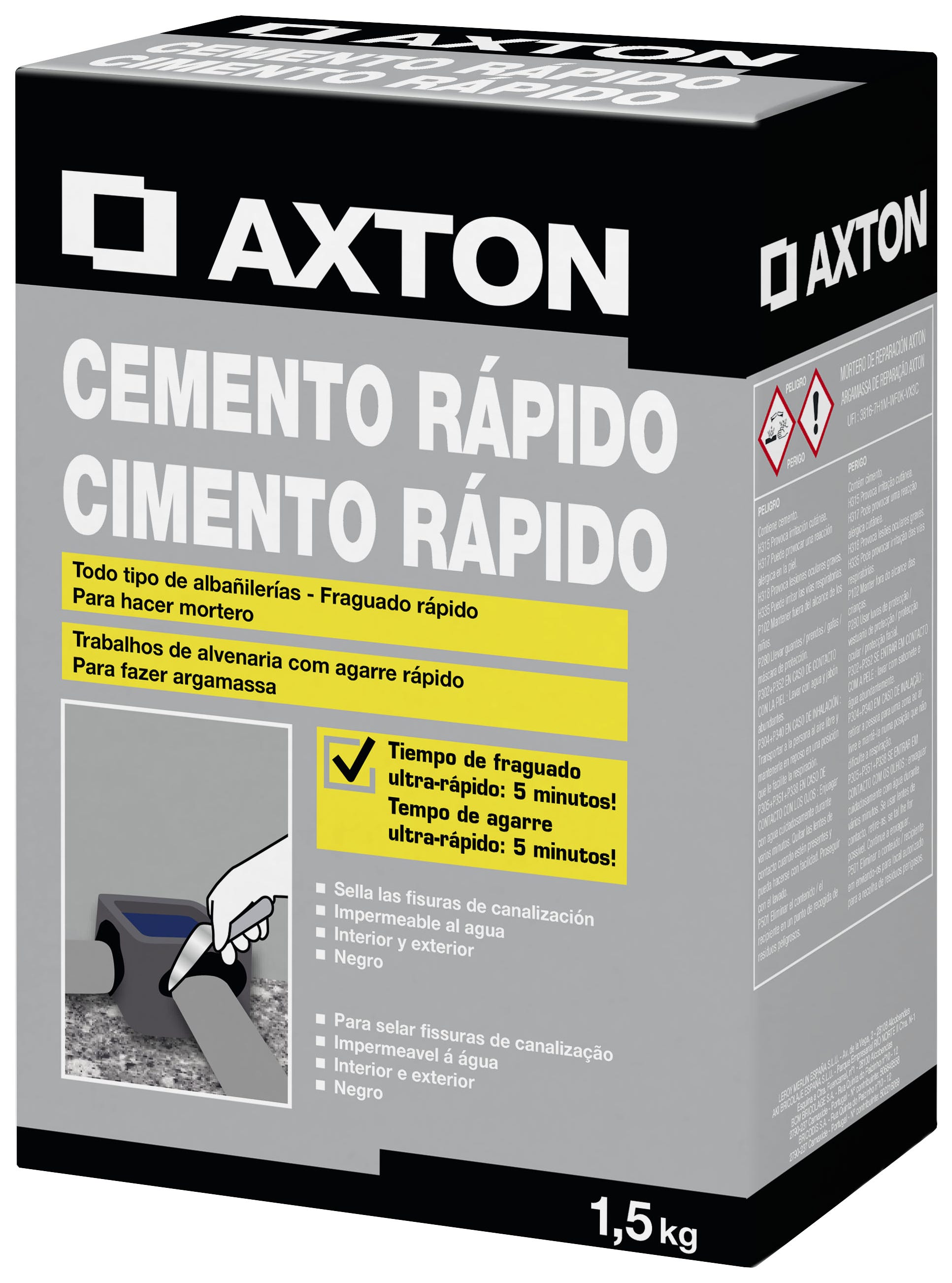 Cemento rápido AXTON 1.5kg