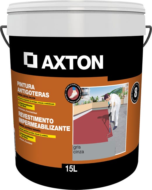 Pintura impermeabilizante AXTON 15L Gris | Leroy Merlin