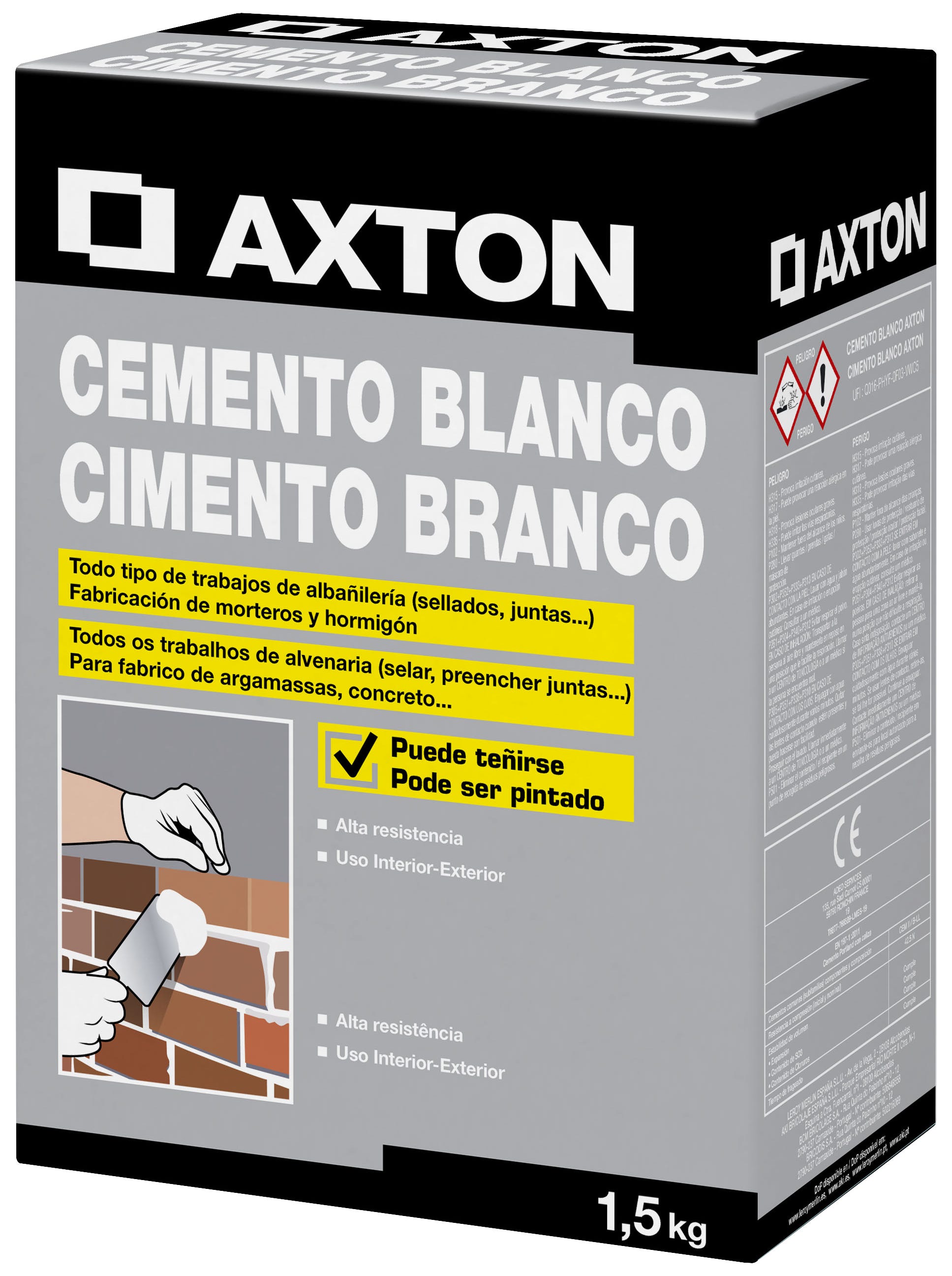 Cemento blanco AXTON 1,5 kg