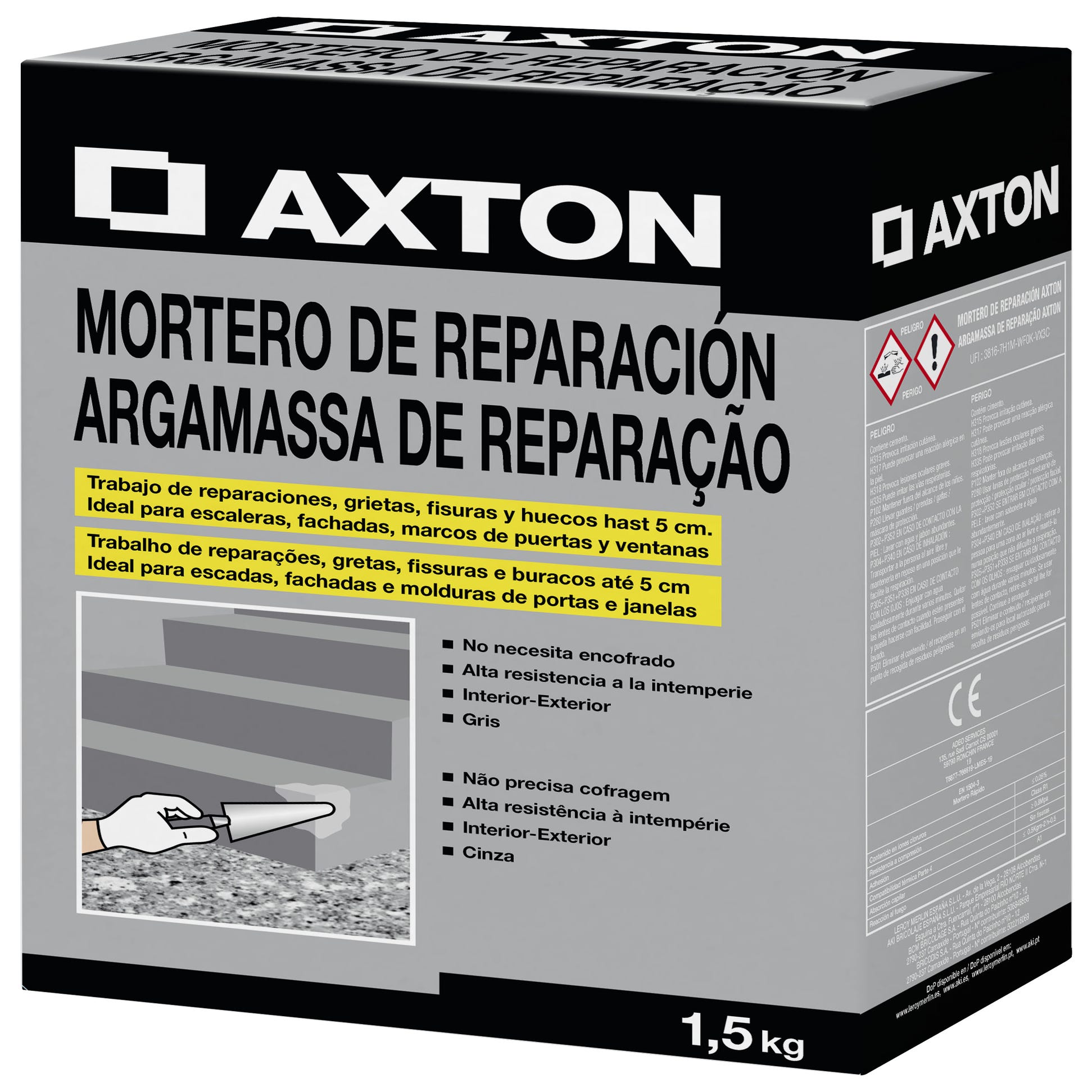 Cemento fraguado rápido AXTON 1.5 kg