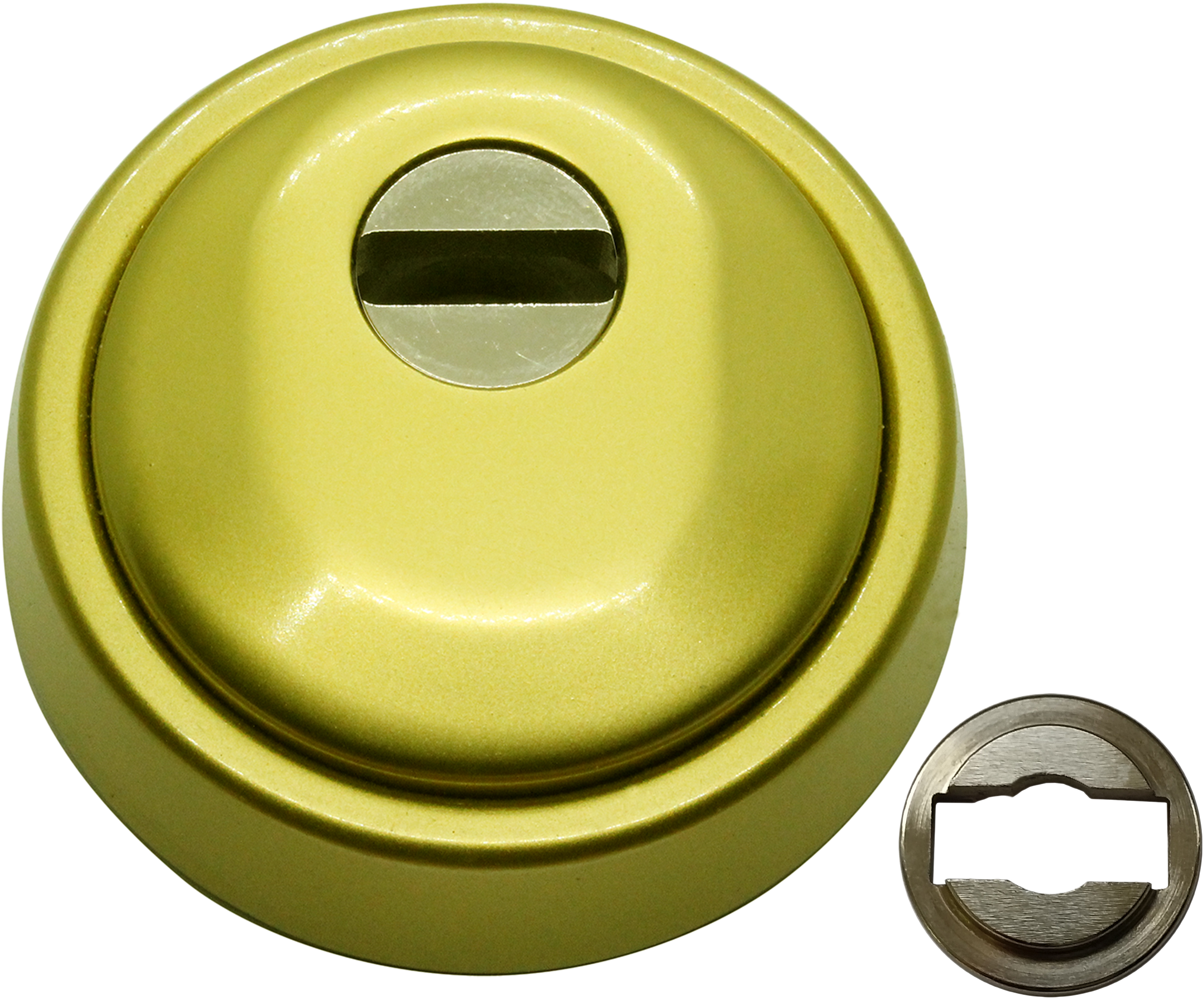 Escudo de seguridad para cilindro hoplon dorado pintado
