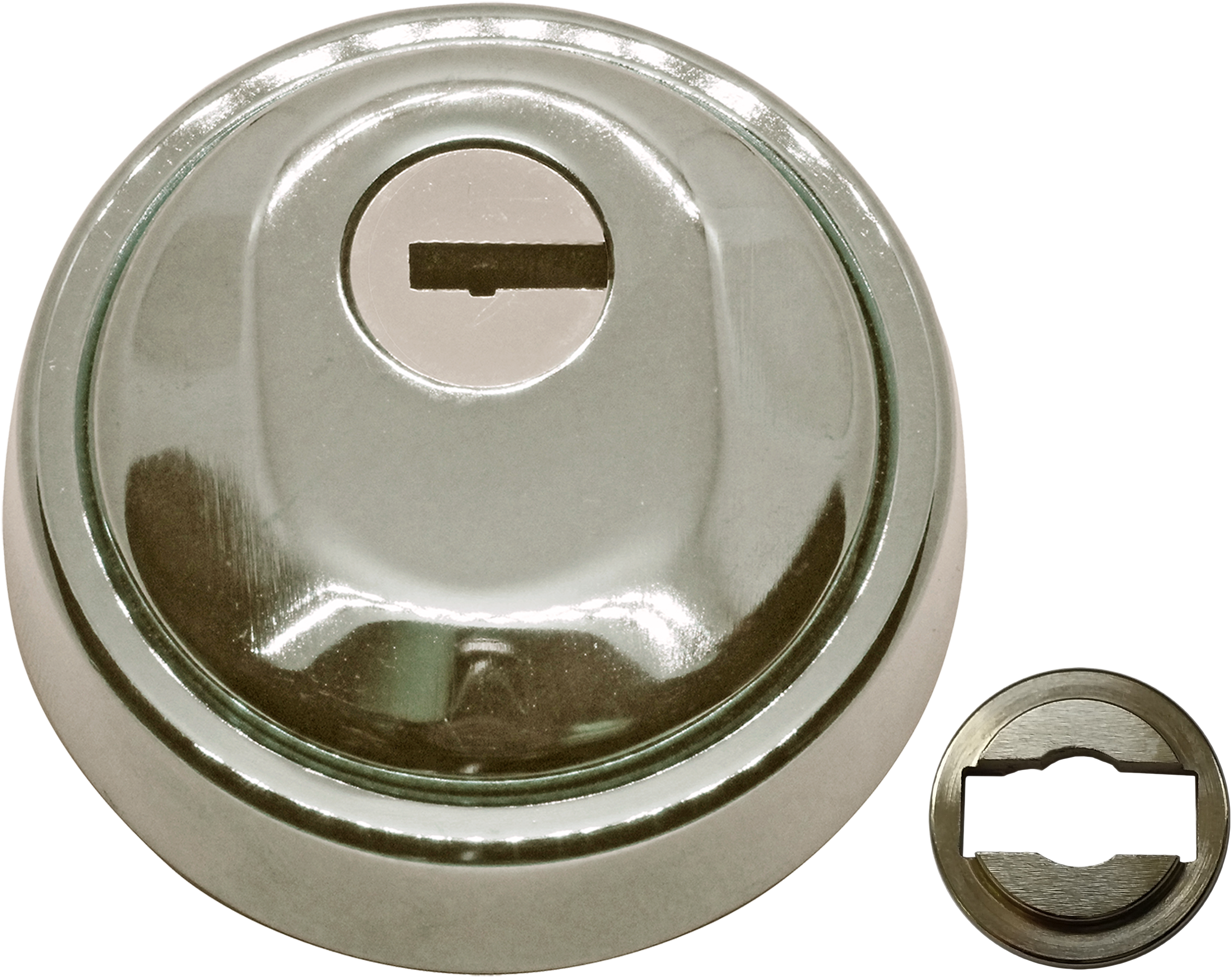 Escudo de seguridad para cilindro hoplon plata cromado