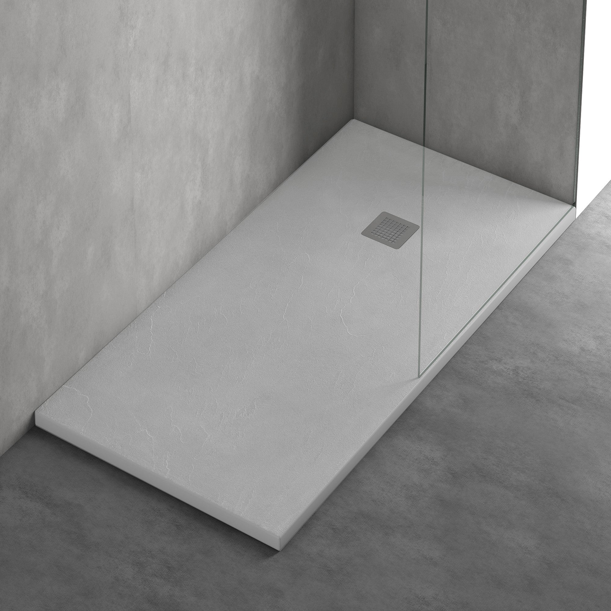 Plato de ducha rectangular de 80x120 cm fabricado con ABS con refuerzo de  fibra en color