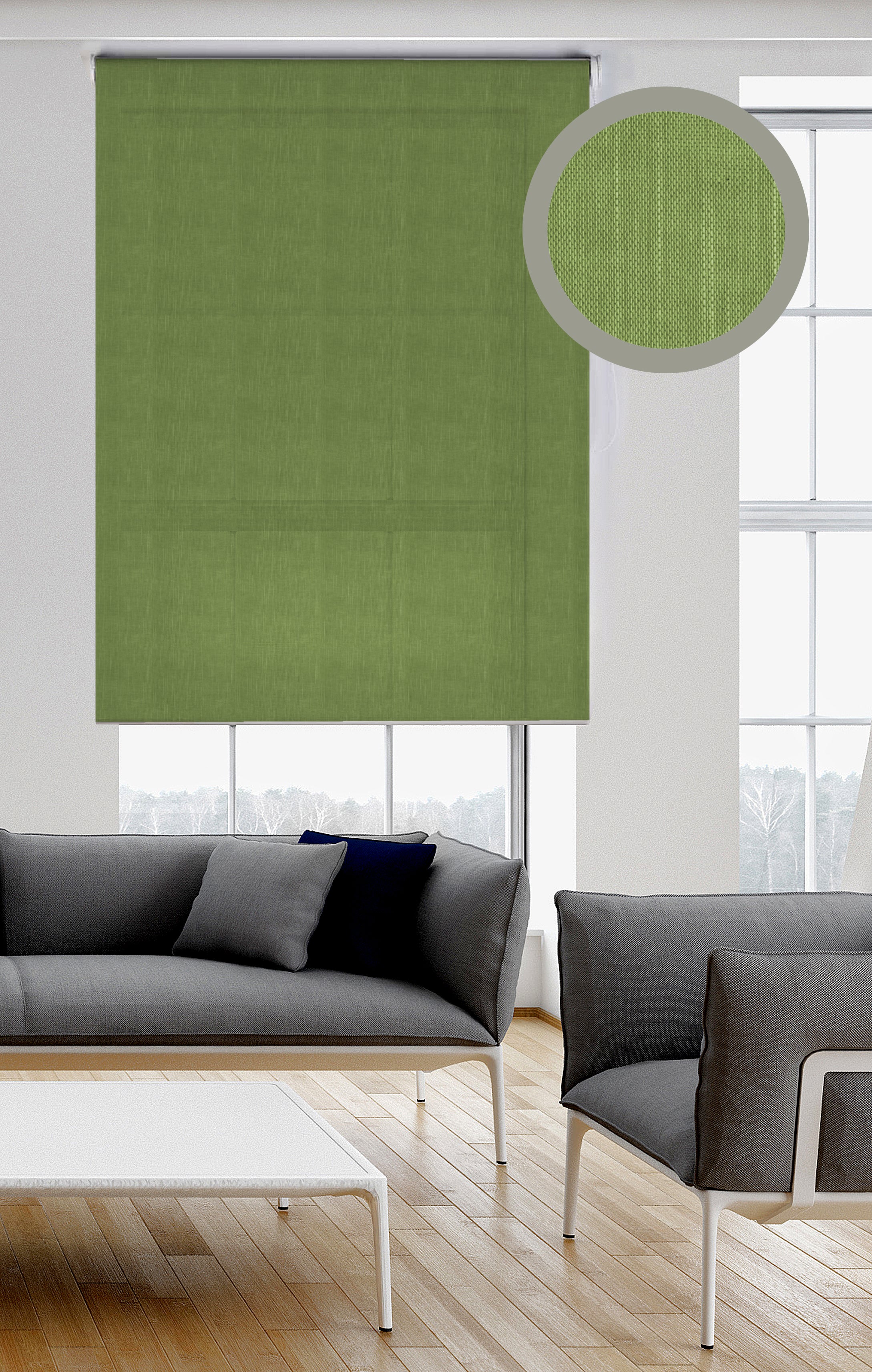 Estor enrollable ares verde 135x250 cm
