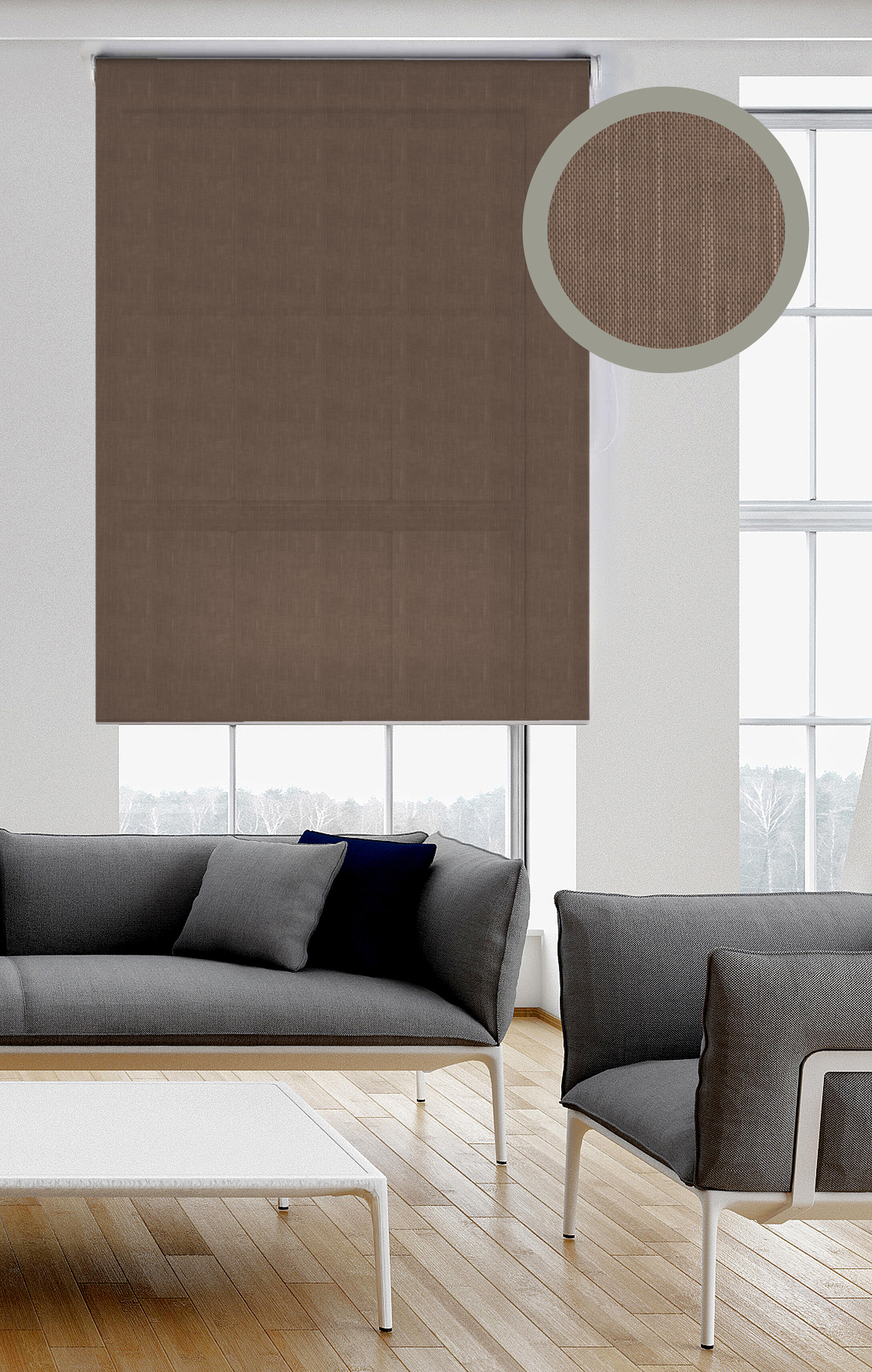 Estor enrollable ares marron 180x250 cm