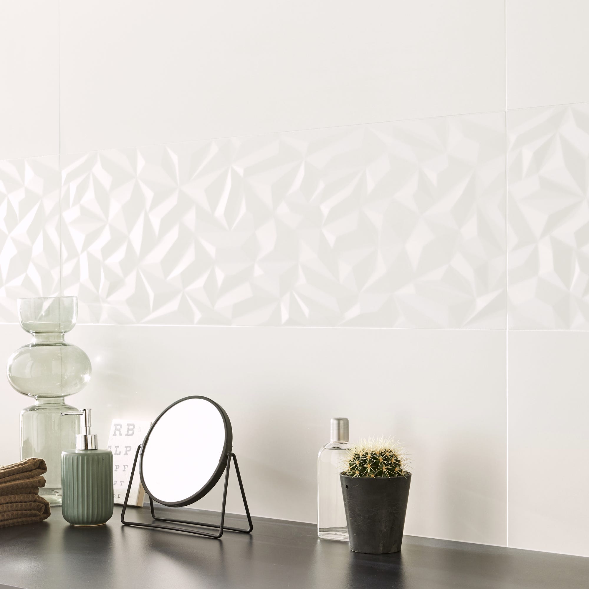 Azulejo Porcel nico Arctic Efecto Relieve Blanco 30x90 Cm ARTENS azulejo-porcel-nico-arctic-efecto-relieve-blanco-30x90-cm-artens