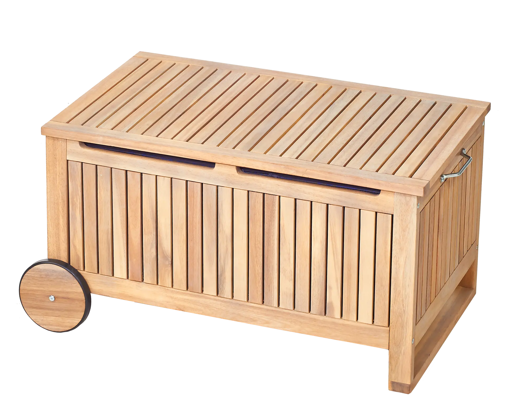 Caja de almacenaje de teca para balcón - 85 cm de ancho