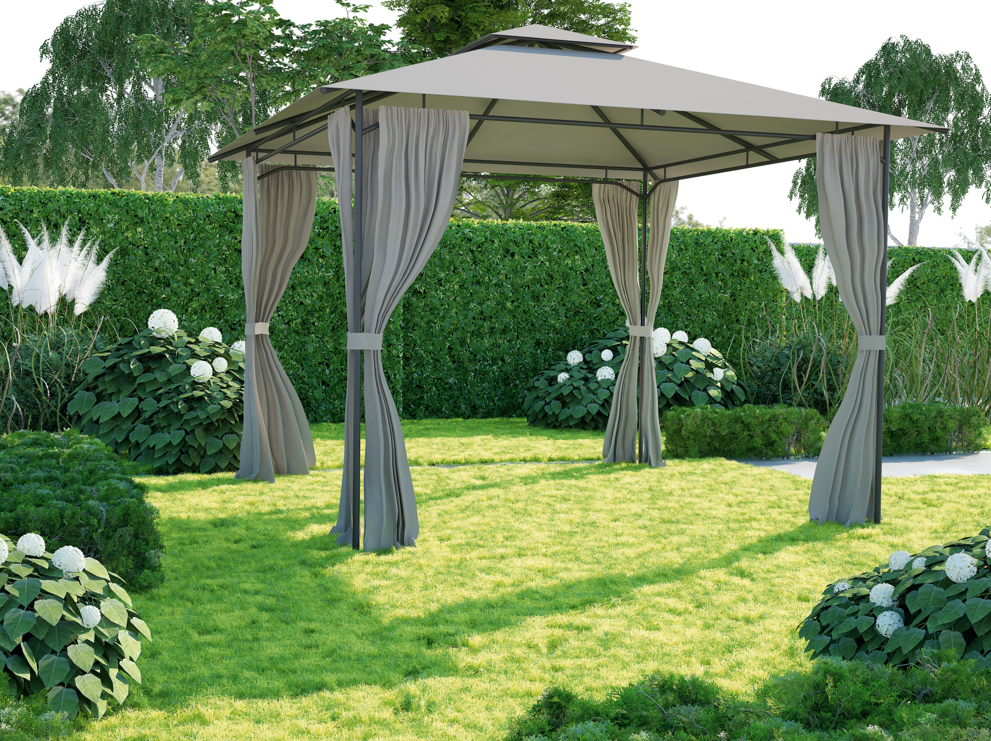 Pérgola de metal naterial oxis topo 301x280x301 cm de la marca NATERIAL