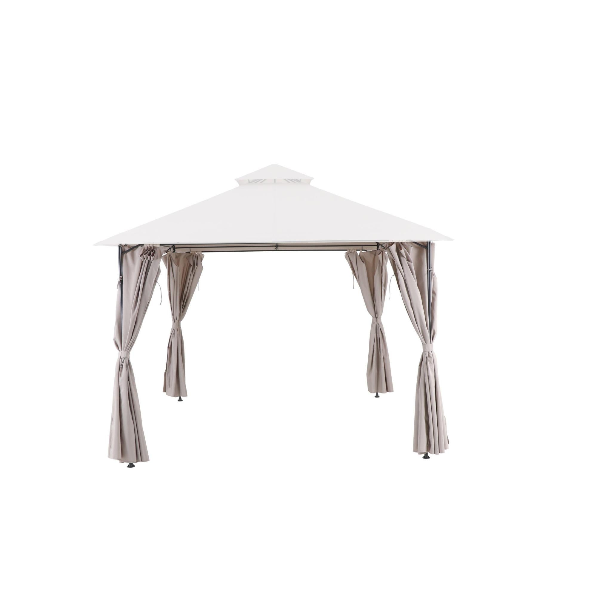 Pack 4 cortinas para pérgola oxis topo 300x300 cm de la marca NATERIAL Pack 4 cortinas para pérgola oxis topo 300x300 cm de la marca NATERIAL