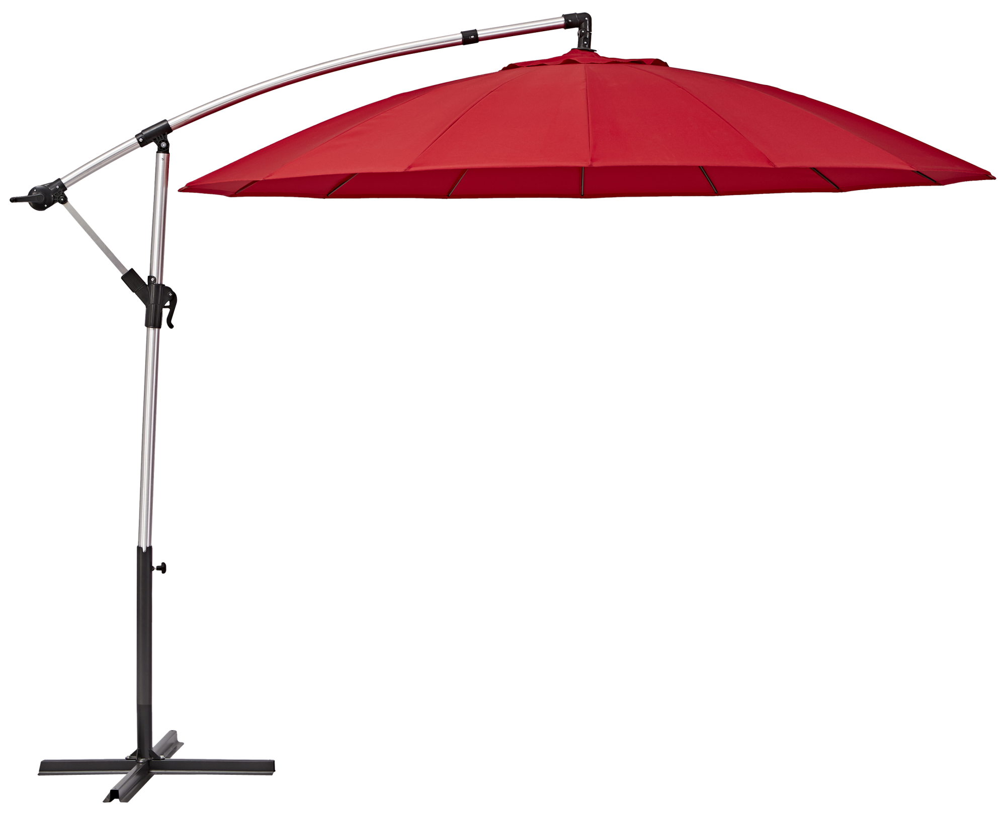 Parasol redondo de aluminio naterial sinae rojo ø 284 cm de la marca NATERIAL Parasol redondo de aluminio naterial sinae rojo ø 284 cm de la marca NATERIAL