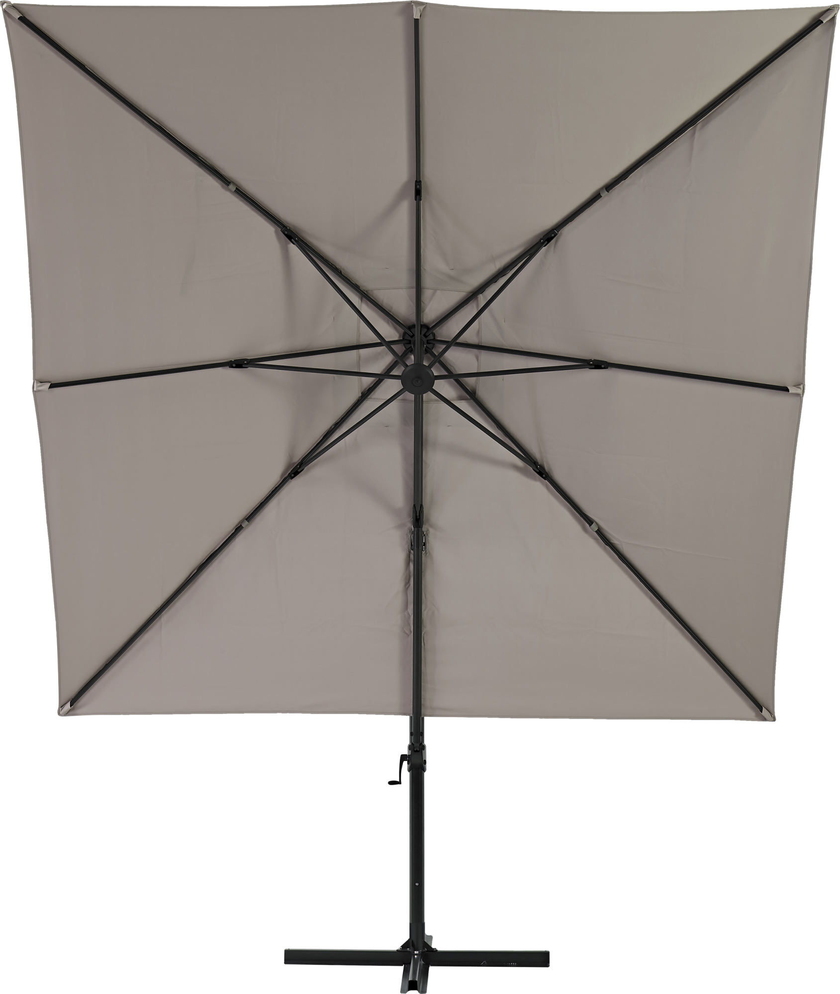 Parasol excéntrico de aluminio / acero naterial aura marrón 286x286 cm de la marca NATERIAL