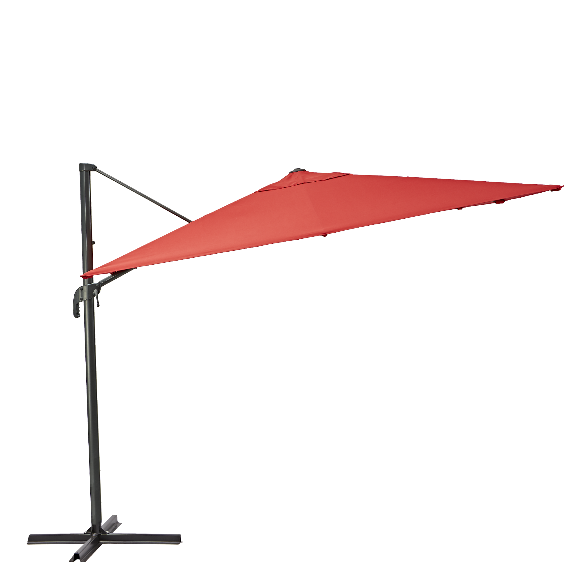 Parasol excéntrico de aluminio / acero naterial aura rojo 286x286 cm de la marca NATERIAL Parasol excéntrico de aluminio / acero naterial aura rojo 286x286 cm de la marca NATERIAL